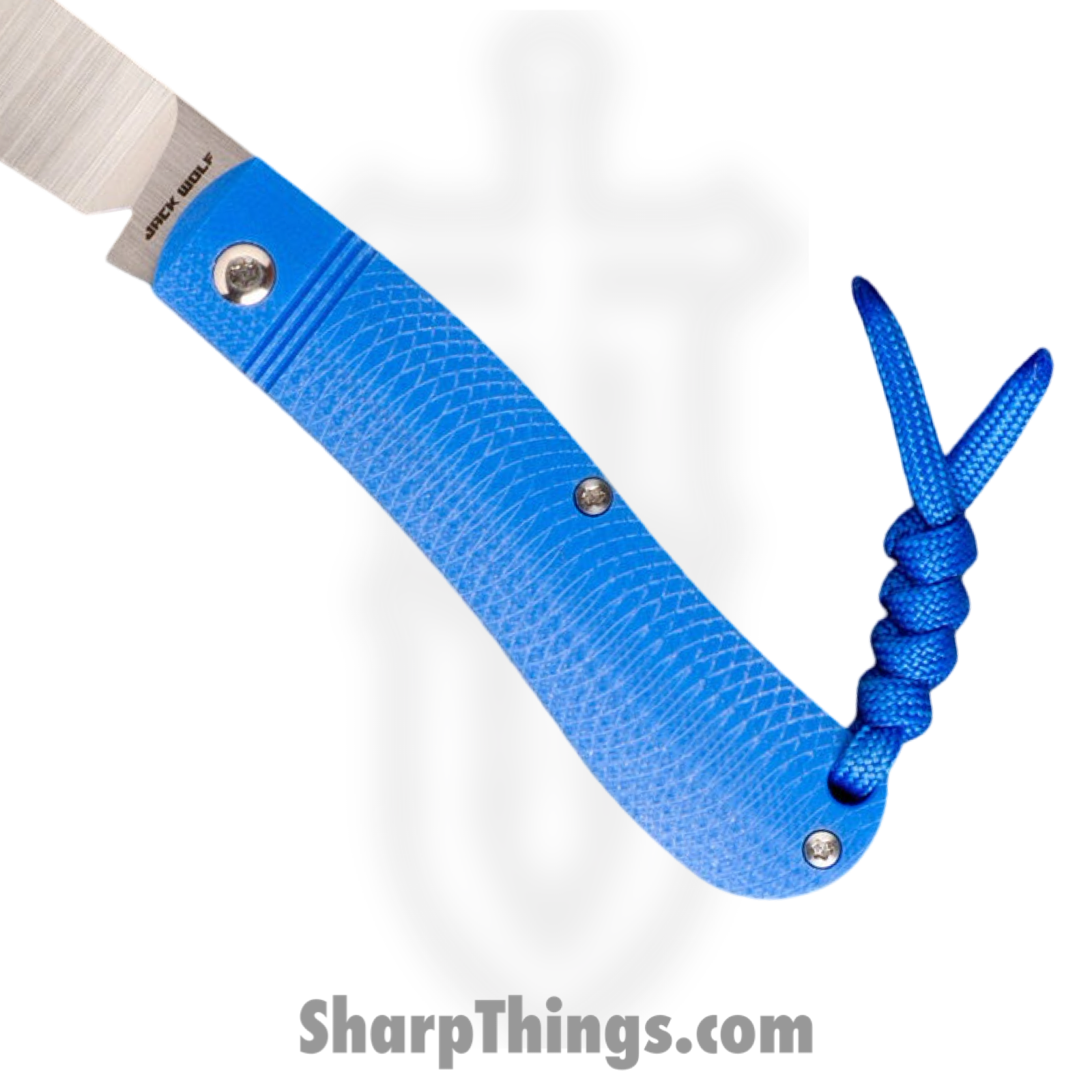 Jack Wolf Knives - K9-US-01-G10-BLU - K9 Jack Ultralight Series - Folding Knife - 154CM Satin Dogleg - G10 Opposing Arcs - Blue - Image 4