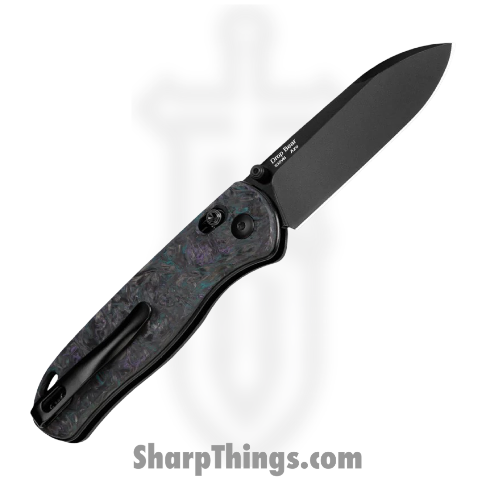 Kizer Cutlery - KI3619A4 - Drop Bear - Folding Knife - S35VN Coated Drop Point - Fat Carbon - Medusa - Image 2