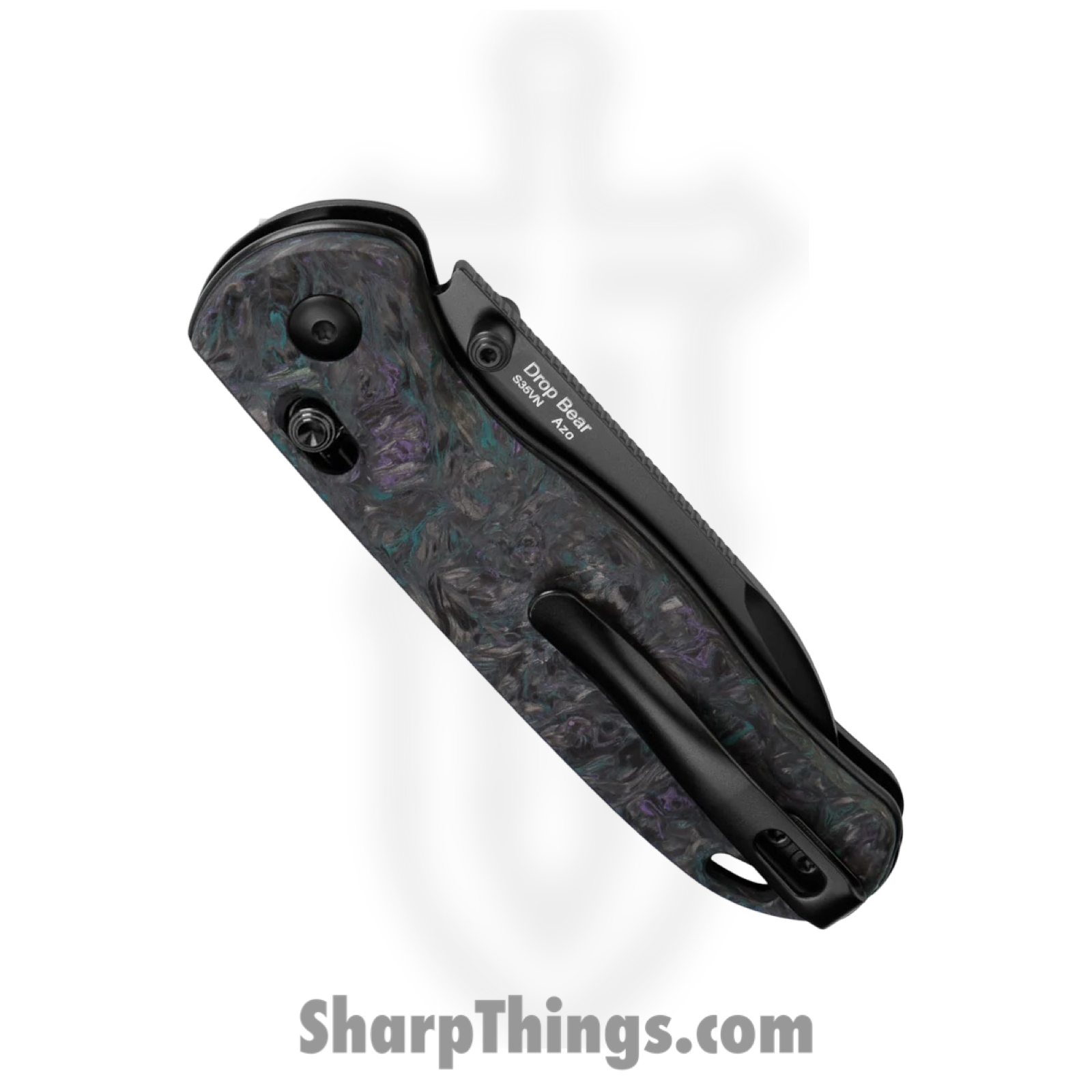 Kizer Cutlery - KI3619A4 - Drop Bear - Folding Knife - S35VN Coated Drop Point - Fat Carbon - Medusa - Image 6