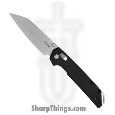 Kershaw – KS2038R – Iridium – Folding Knife – D2 Stonewash Reverse Tanto – 6061-T6 Aluminum – Black