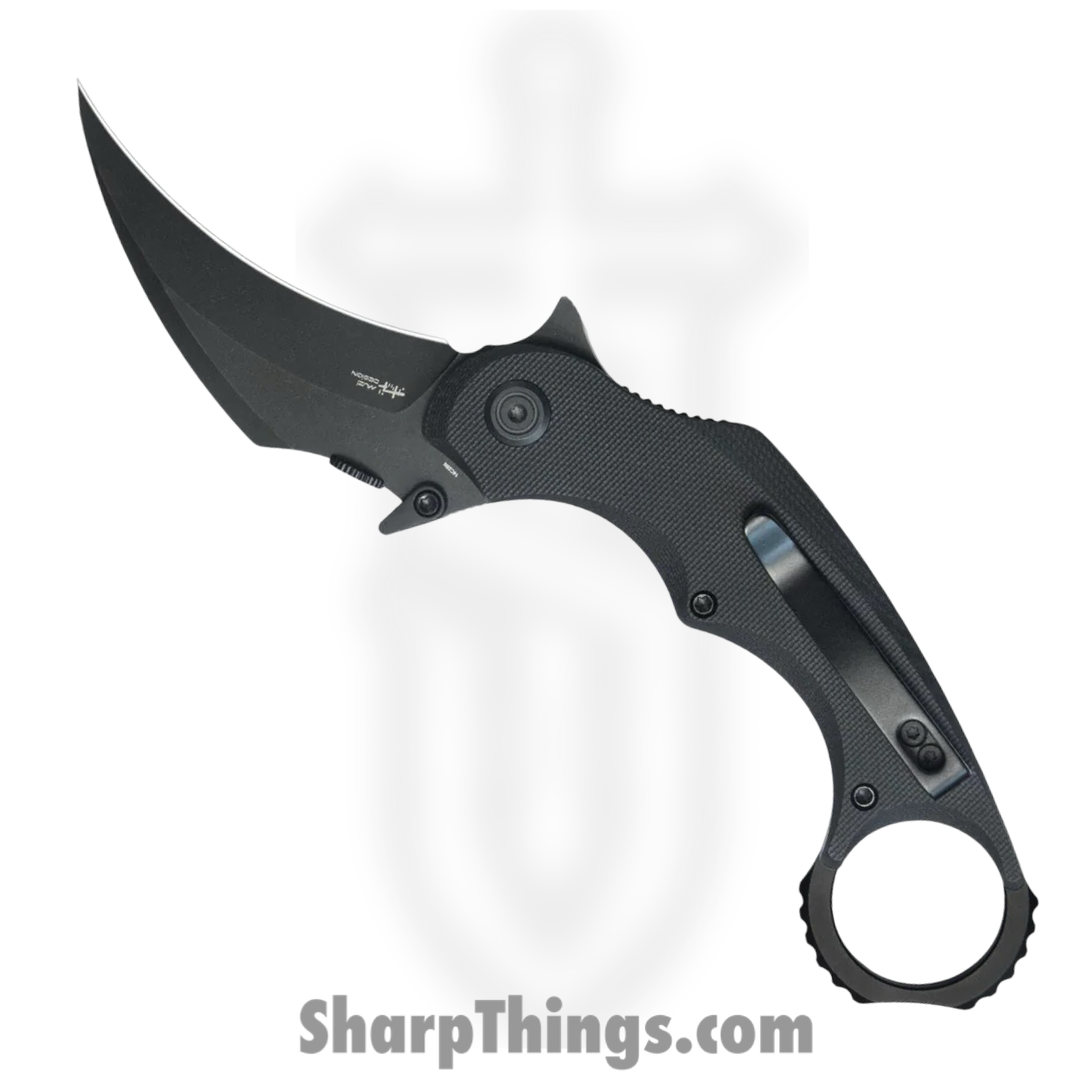 Kubey - KUB298B - Rogue Pikal - Folding Knife - 14C28N Coated Karambit - G10 - Black