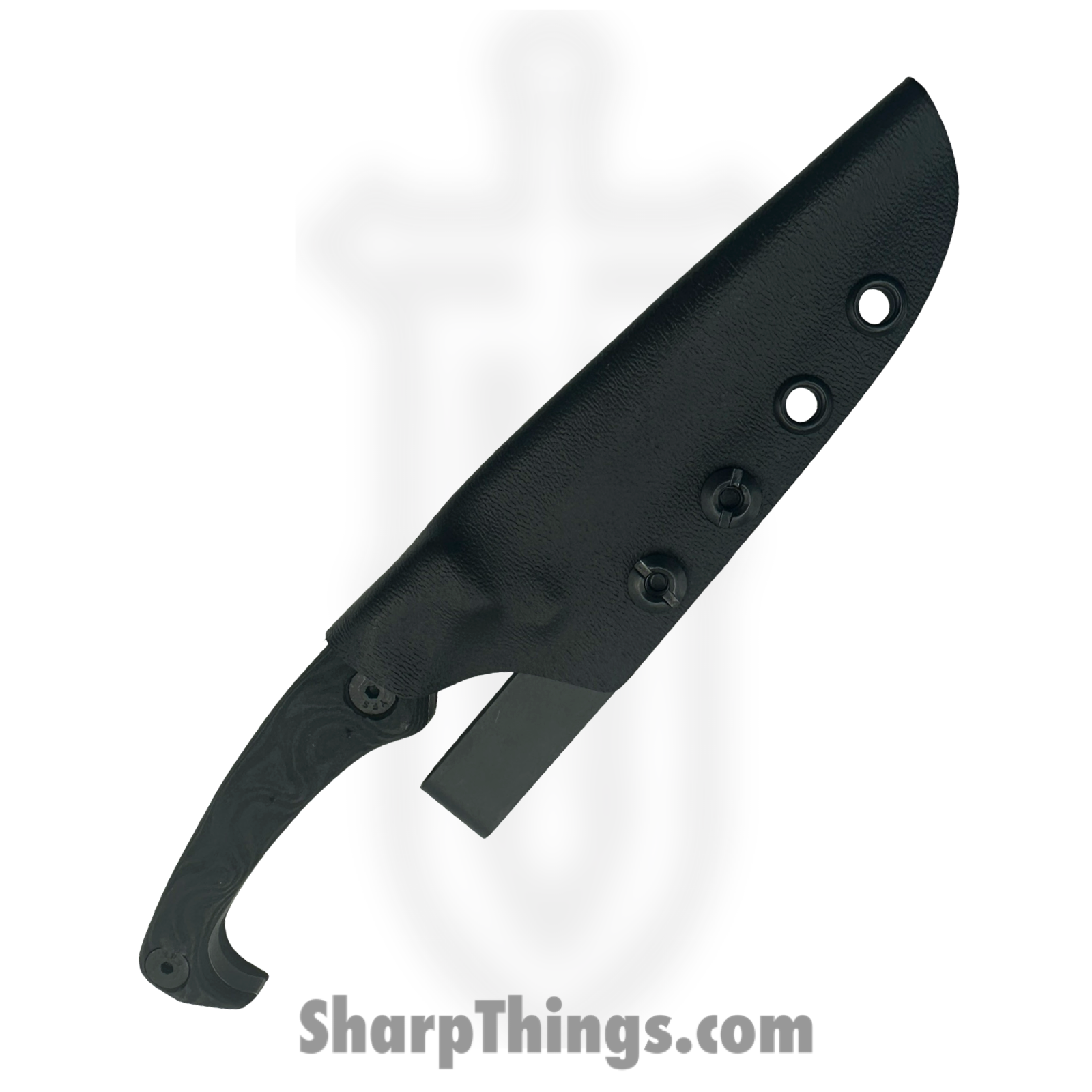 Stroup Knives - MK2-B-G10 - MK2 Combat - Fixed Blade Knife - 1095 HC Acid Wash Drop Point D/E - Nitrile G10 - Black - Image 4