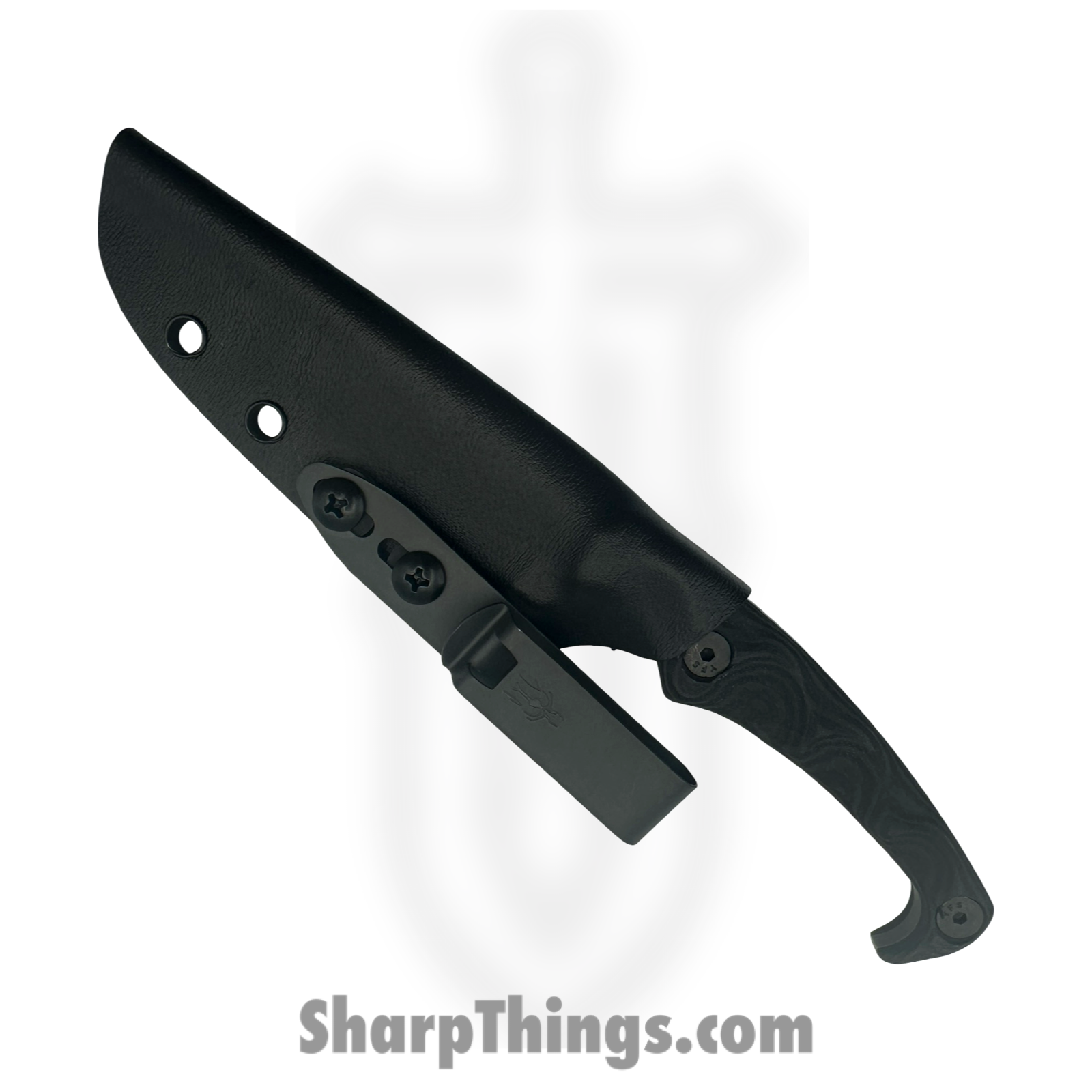 Stroup Knives - MK2-B-G10 - MK2 Combat - Fixed Blade Knife - 1095 HC Acid Wash Drop Point D/E - Nitrile G10 - Black - Image 5