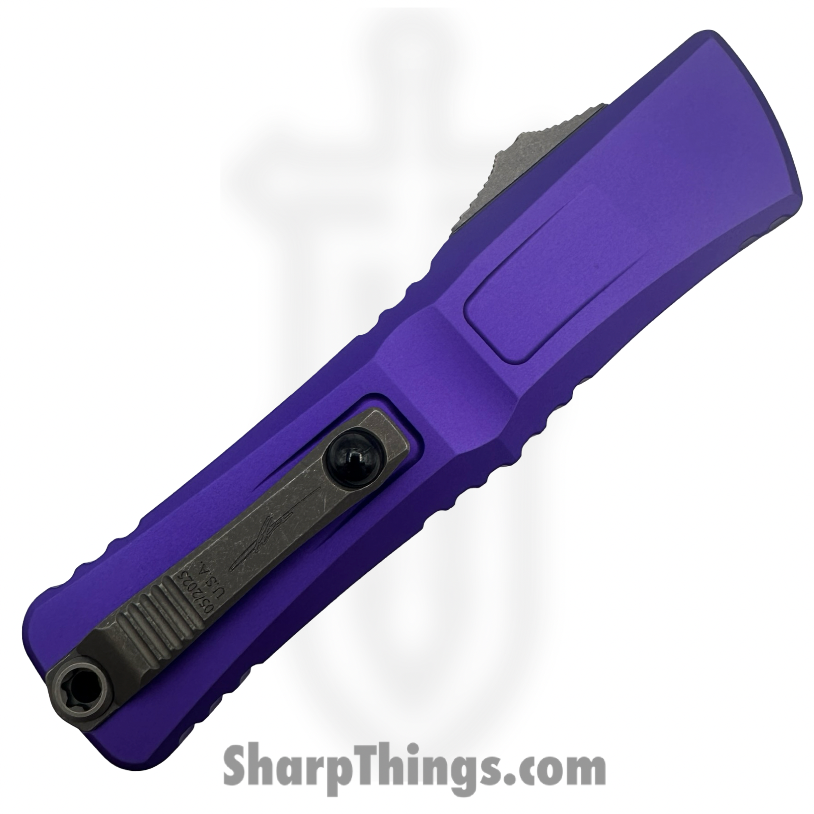 Microtech - 1217-11APPUS-BLEM - Blemish Combat Troodon Gen III - OTF Auto - M390MK Apocalyptic Interceptor P/S - 6061-T6 Aluminum - Purple - Image 5