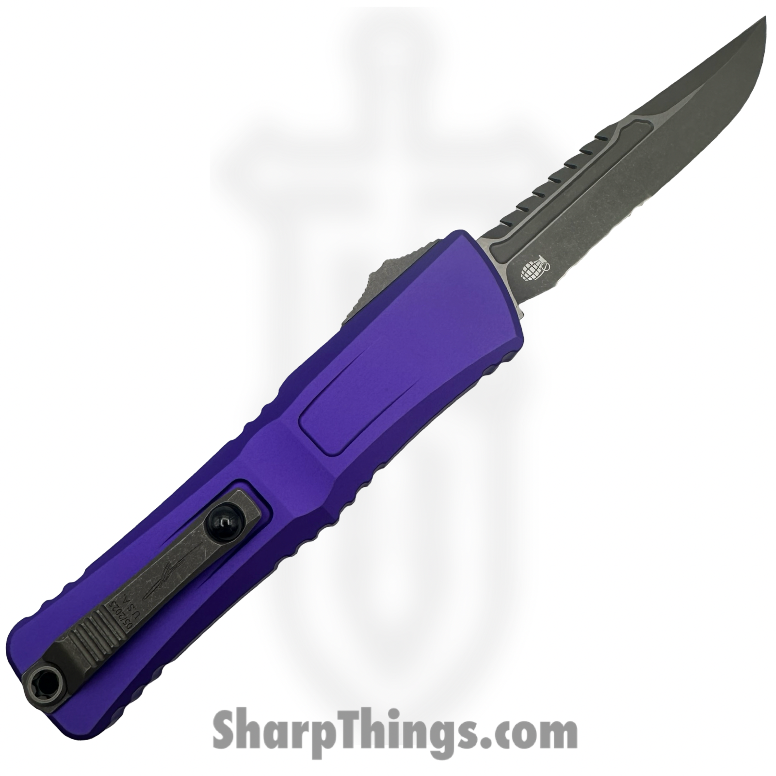Microtech - 1217-11APPUS-BLEM - Blemish Combat Troodon Gen III - OTF Auto - M390MK Apocalyptic Interceptor P/S - 6061-T6 Aluminum - Purple - Image 4