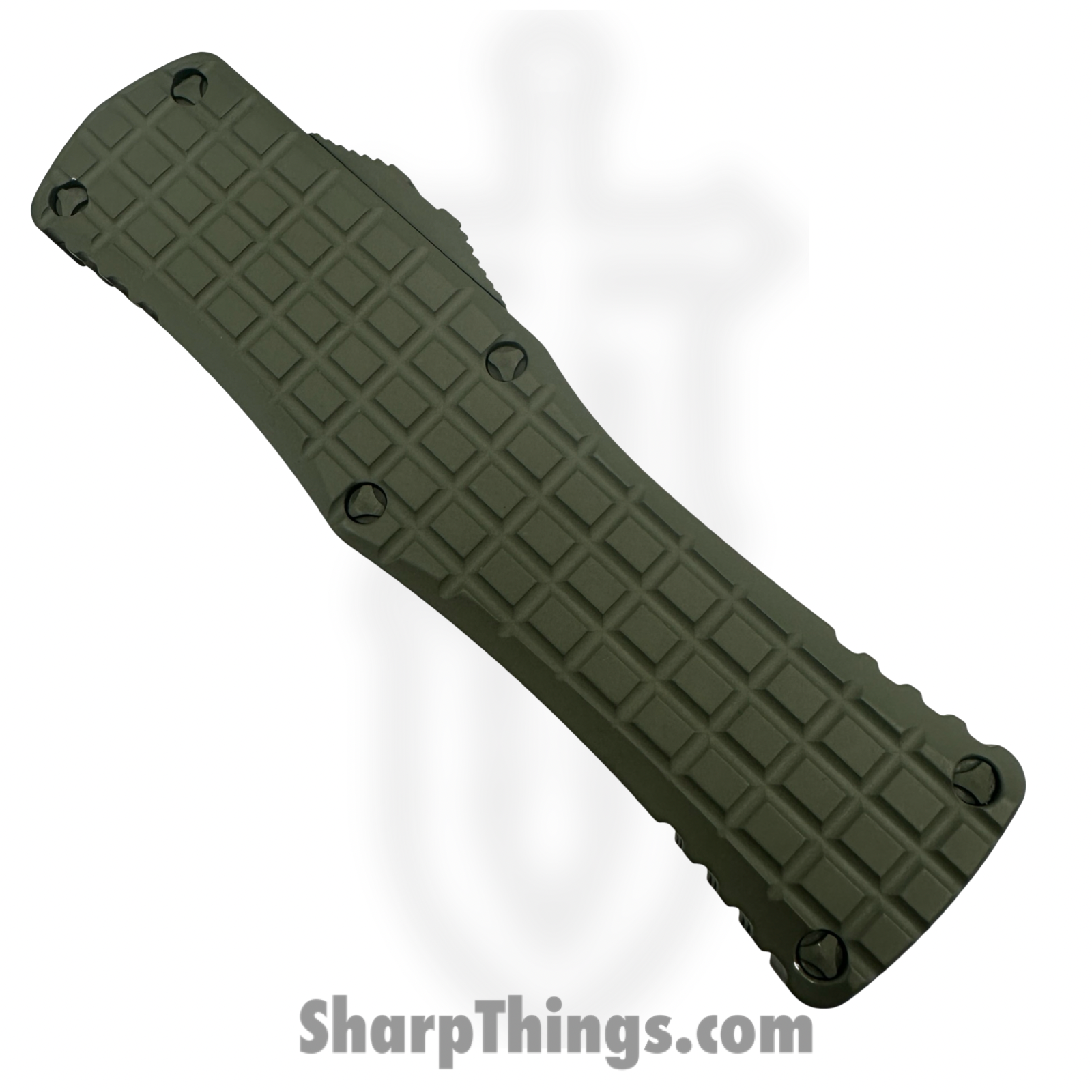Microtech - 919-1FRCFTS-BLEM - Blemish Hera Hellhound Frag - OTF Auto - M390 Two Tone Tanto - 6061-T6 Aluminum - Cerakote Forest Green - Image 4
