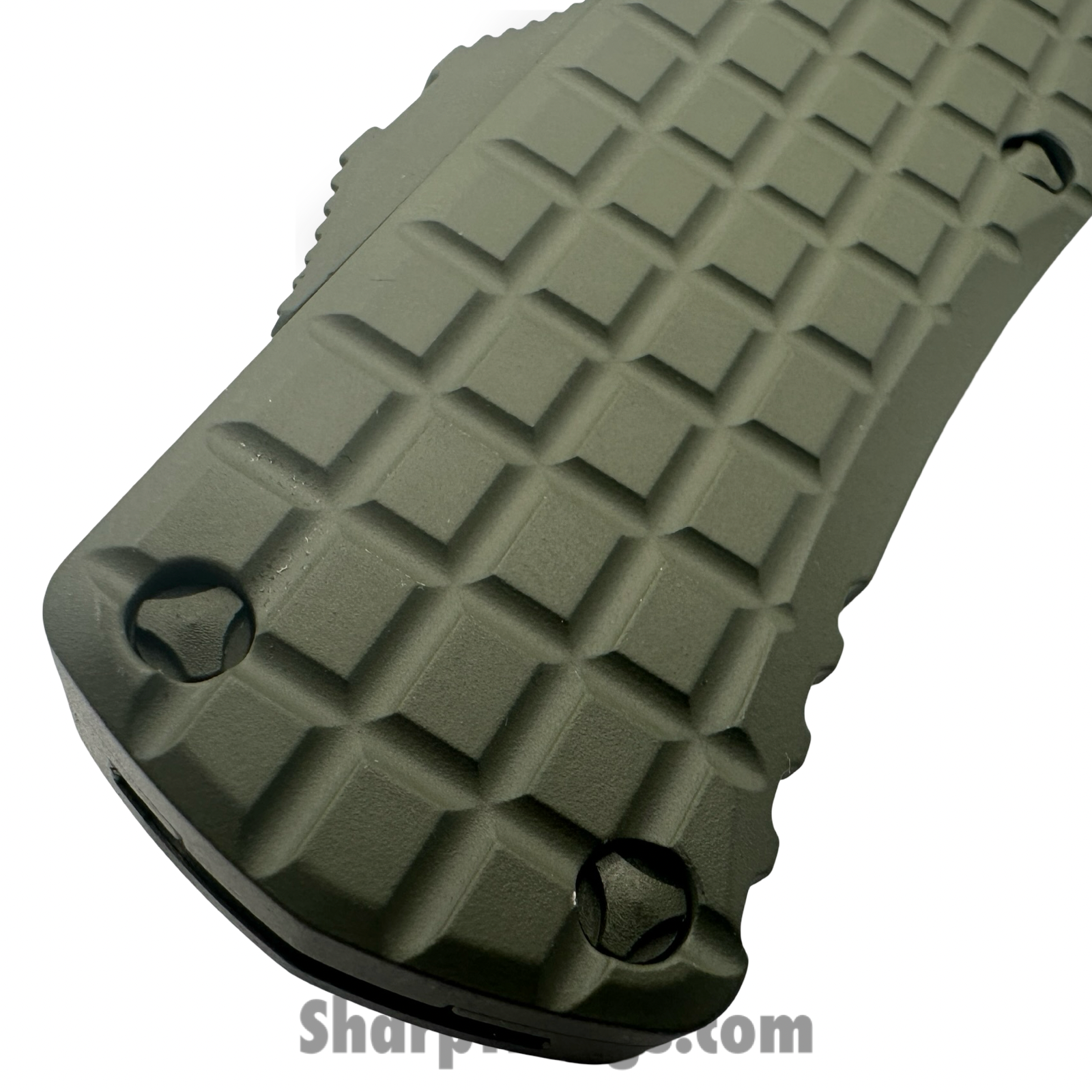 Microtech - 919-1FRCFTS-BLEM - Blemish Hera Hellhound Frag - OTF Auto - M390 Two Tone Tanto - 6061-T6 Aluminum - Cerakote Forest Green - Image 6