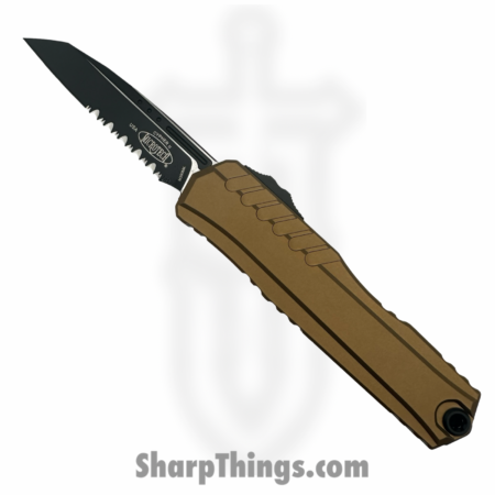Microtech – 1241-2TA-BLEM – Blemish Cypher II – OTF Auto – M390MK Two Tone Wharncliff P/S – Aluminum – Tan