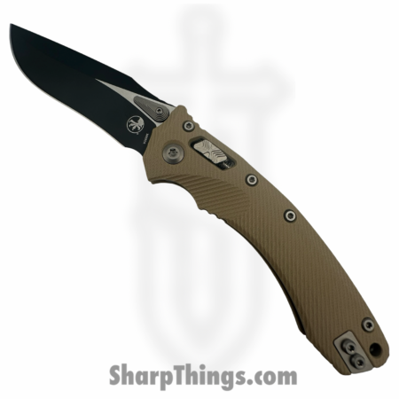 Microtech – 137RL-1FLGTTA-BLEM – Blemish Amphibian – Folding Knife – M390MK Coated Clip Point – Fluted G10 – Tan