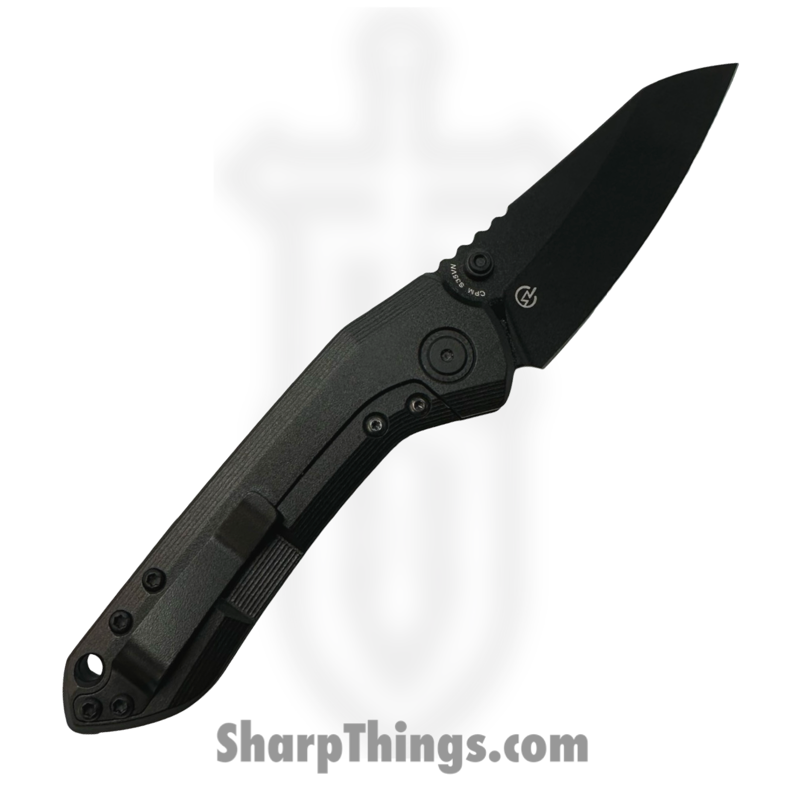 Millit Knives - OVBKCKG10BK - Overland Zirblast - Folding Knife - CPM S35VN Coated Sheepsfoot - G10 - Black - Image 2