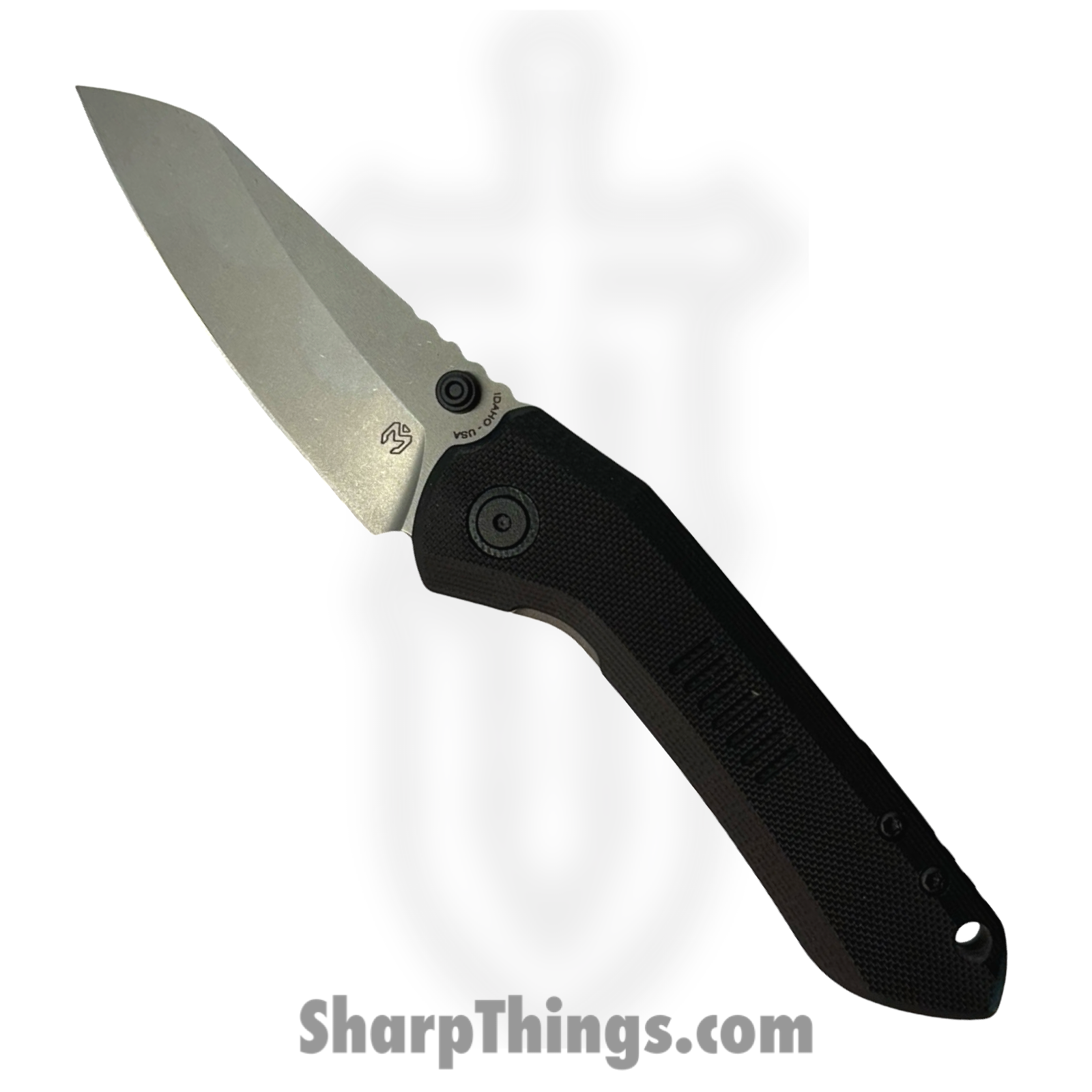 Millit Knives - OVSWG10BK - Overland Zirblast - Folding Knife - CPM S35VN Stonewash Sheepsfoot - G10 - Black