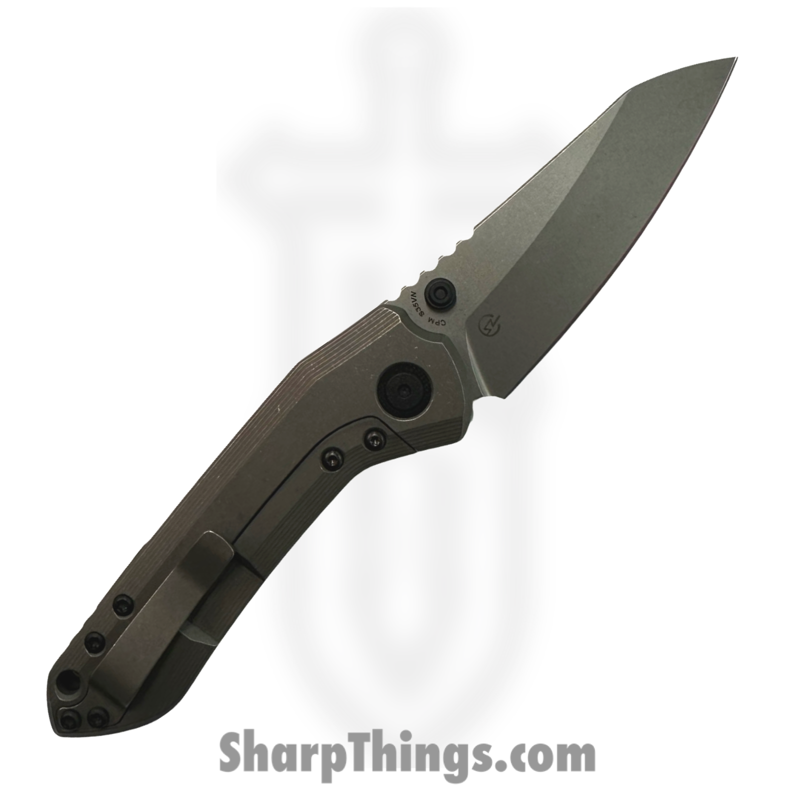 Millit Knives - OVSWG10BK - Overland Zirblast - Folding Knife - CPM S35VN Stonewash Sheepsfoot - G10 - Black - Image 2