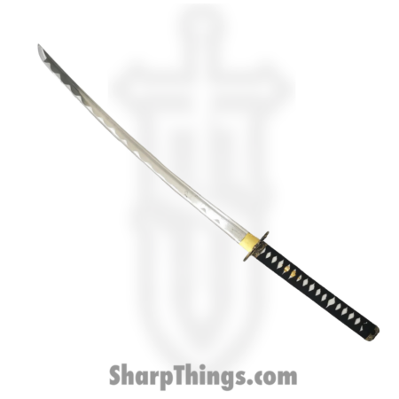 PTC – PS-H14-D – Battle Ready Katana with Stand – Fixed Blade Knife – Carbon Steel Polished Sword – Wrapped – Blue