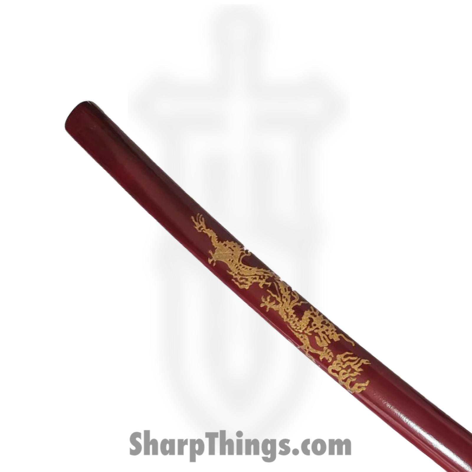 PTC - PS-H16-D - Battle Ready Katana with Stand - Fixed Blade Knife - Carbon Steel Polished Sword - Wrapped - Red - Image 4