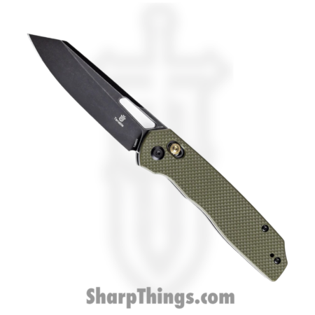 Tenable Knives – T1006V3 – Shard – Folding Knife – 14C28N Blackwash Reverse Tanto – G10 – OD Green