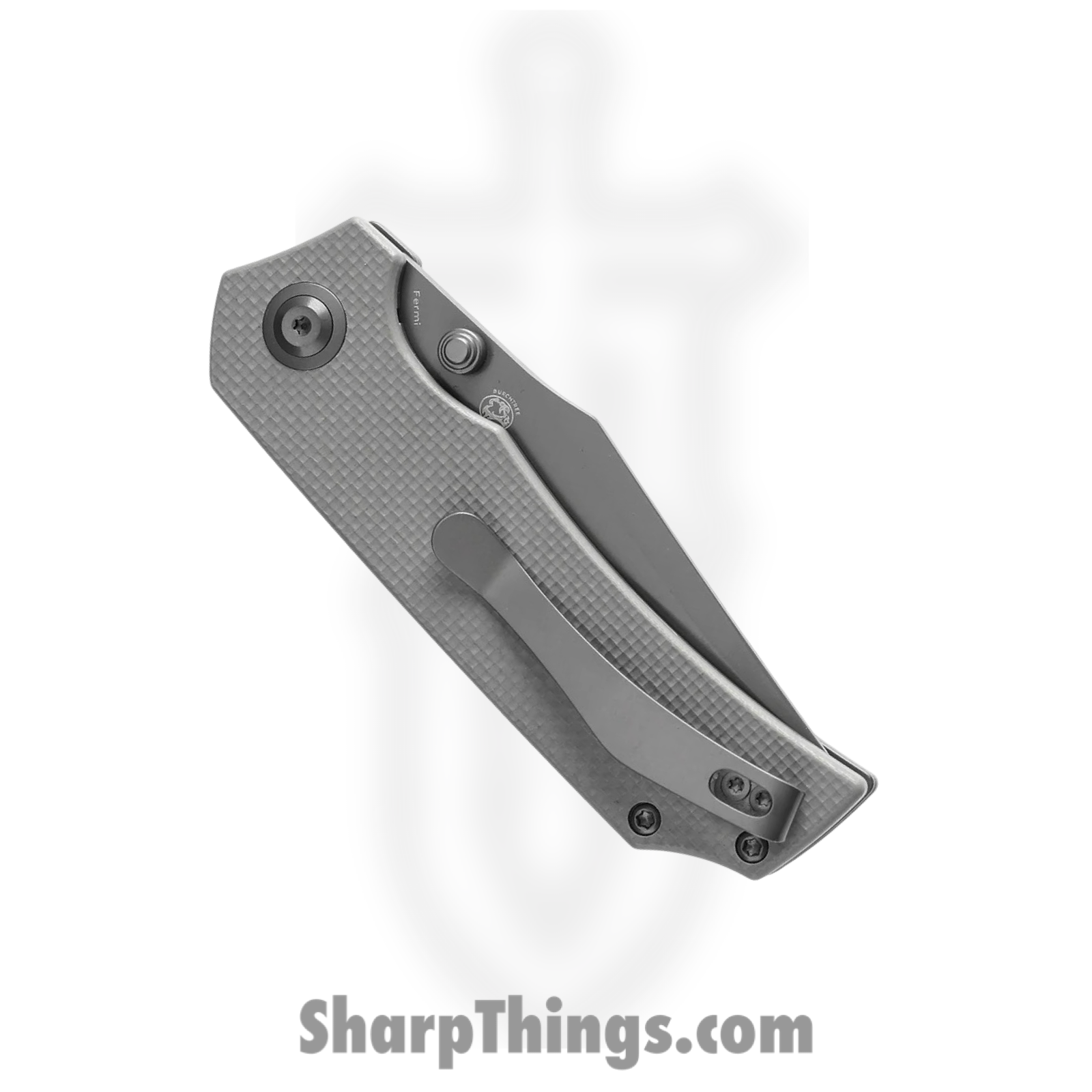Tenable Knives - T1122A5 - Fermi - Folding Knife - 14C28N Coated Recurved Clip Point - G10 - Gray - Image 4