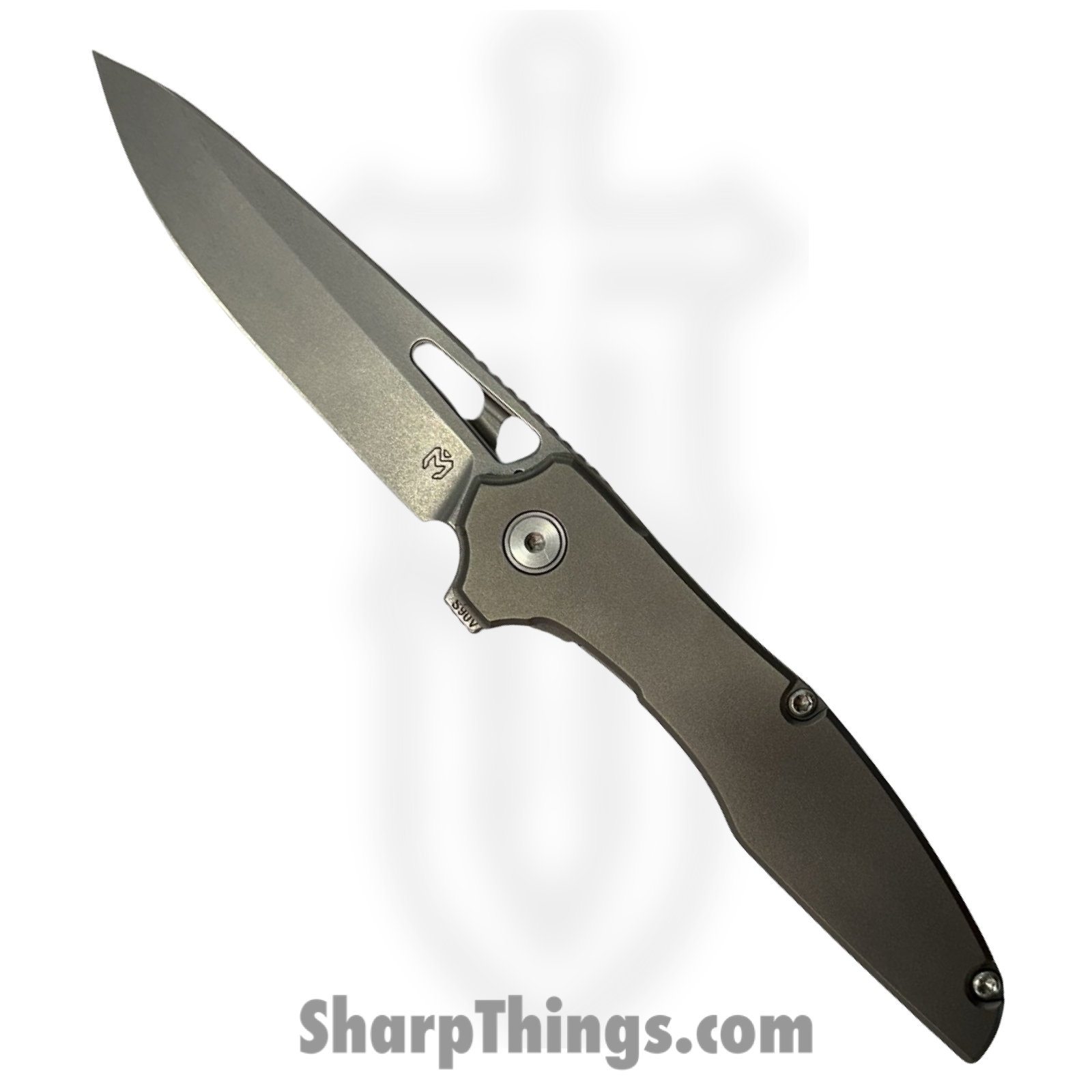 Millit Knives - TORLTSWTISL - Torrent Light Zirblast - Folding Knife - S90V Stonewash Drop Point - Titanium - Silver