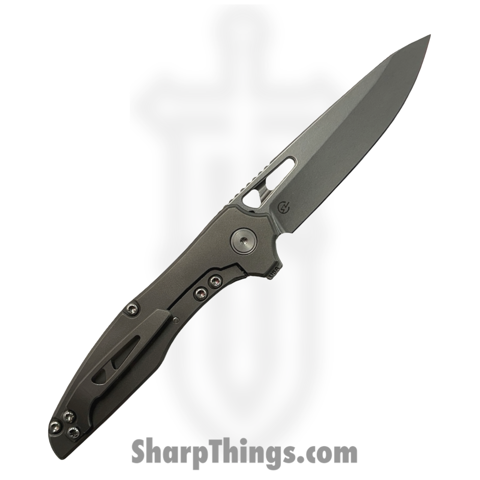 Millit Knives - TORLTSWTISL - Torrent Light Zirblast - Folding Knife - S90V Stonewash Drop Point - Titanium - Silver - Image 2