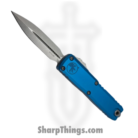 Microtech – 12324-10BL – UTX-85 Gen IV – OTF Auto – M390MK Stonewash Dagger – Aluminum – Blue