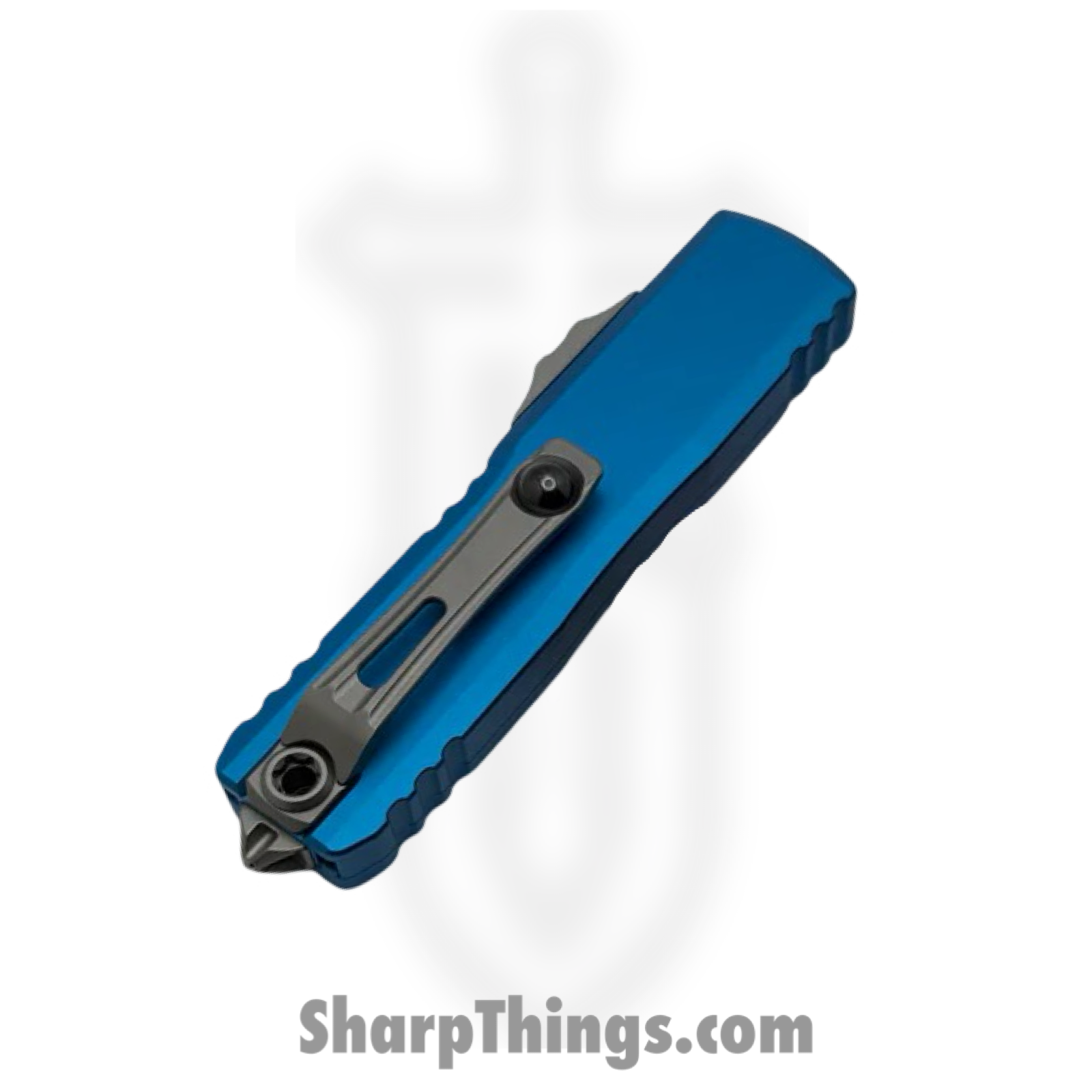Microtech - 12324-10BL - UTX-85 Gen IV - OTF Auto - M390MK Stonewash Dagger - Aluminum - Blue - Image 4