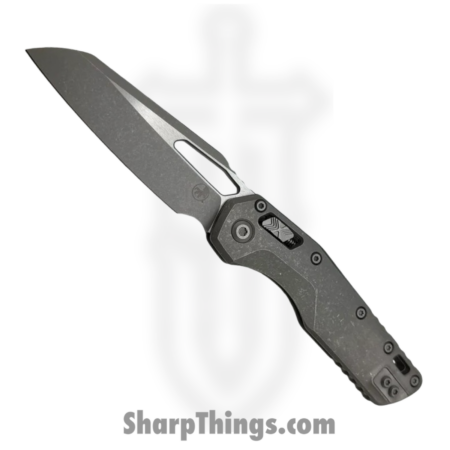 Microtech – 210-10APMS1 – MSI Marfione Select – Folding Knife – M390MK Apocalyptic Modified Sheepsfoot – Titanium – Gray