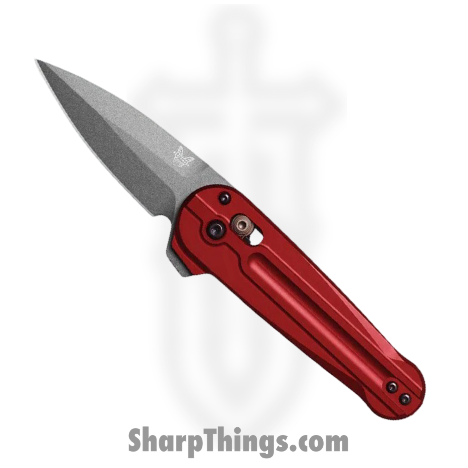 Benchmade - 491GY-01 - Lowden - Folding Knife - M390 Coated Spear Point - 6061-T6 Aluminum - Phoenix Red