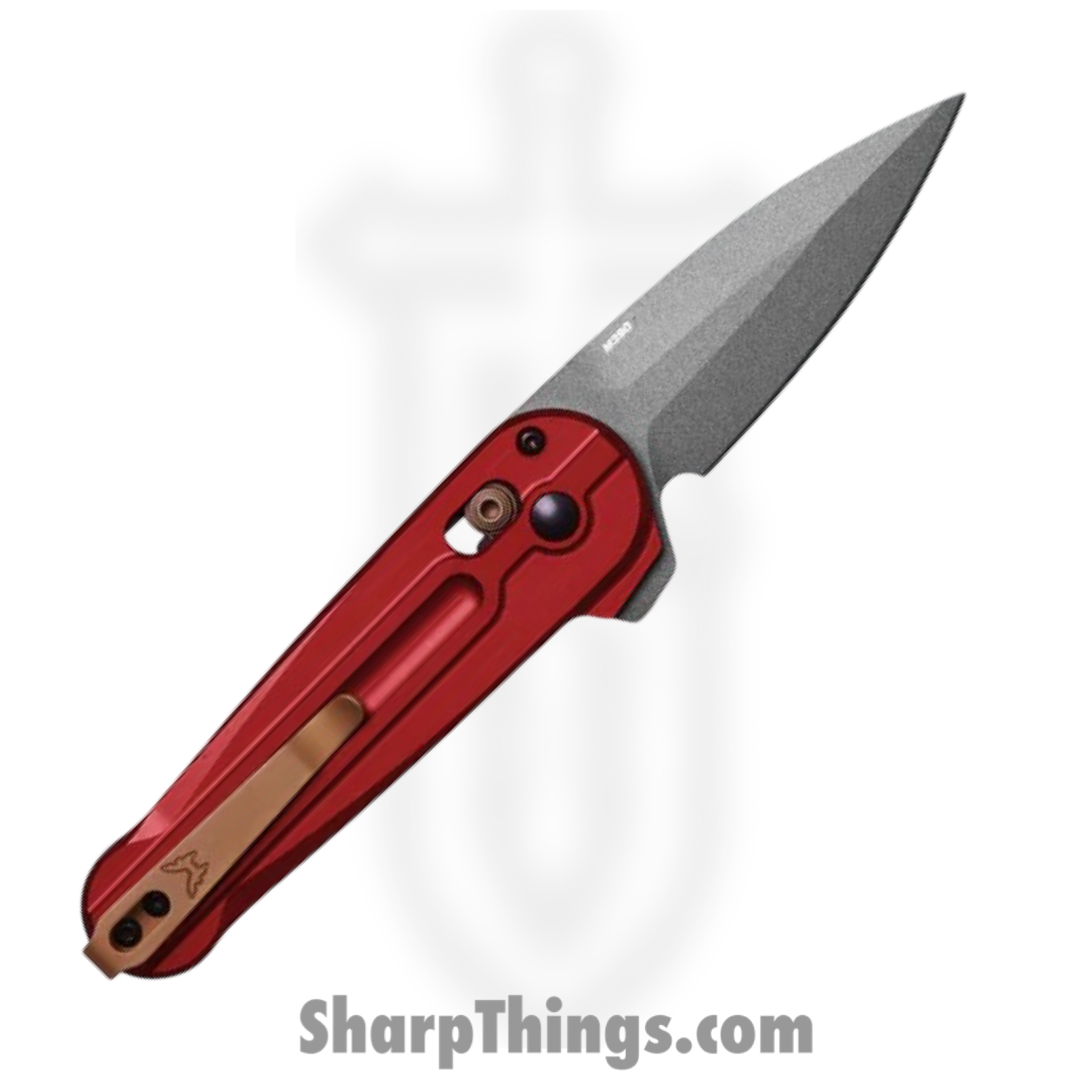 Benchmade - 491GY-01 - Lowden - Folding Knife - M390 Coated Spear Point - 6061-T6 Aluminum - Phoenix Red - Image 2