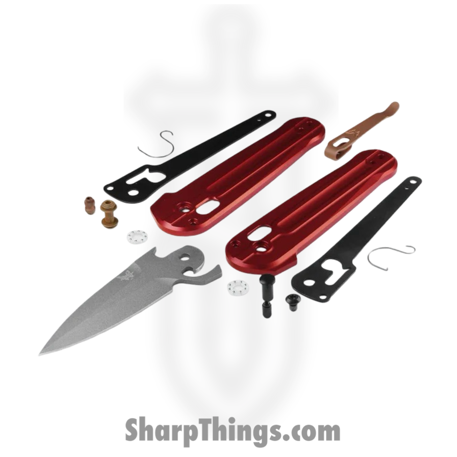 Benchmade - 491GY-01 - Lowden - Folding Knife - M390 Coated Spear Point - 6061-T6 Aluminum - Phoenix Red - Image 5