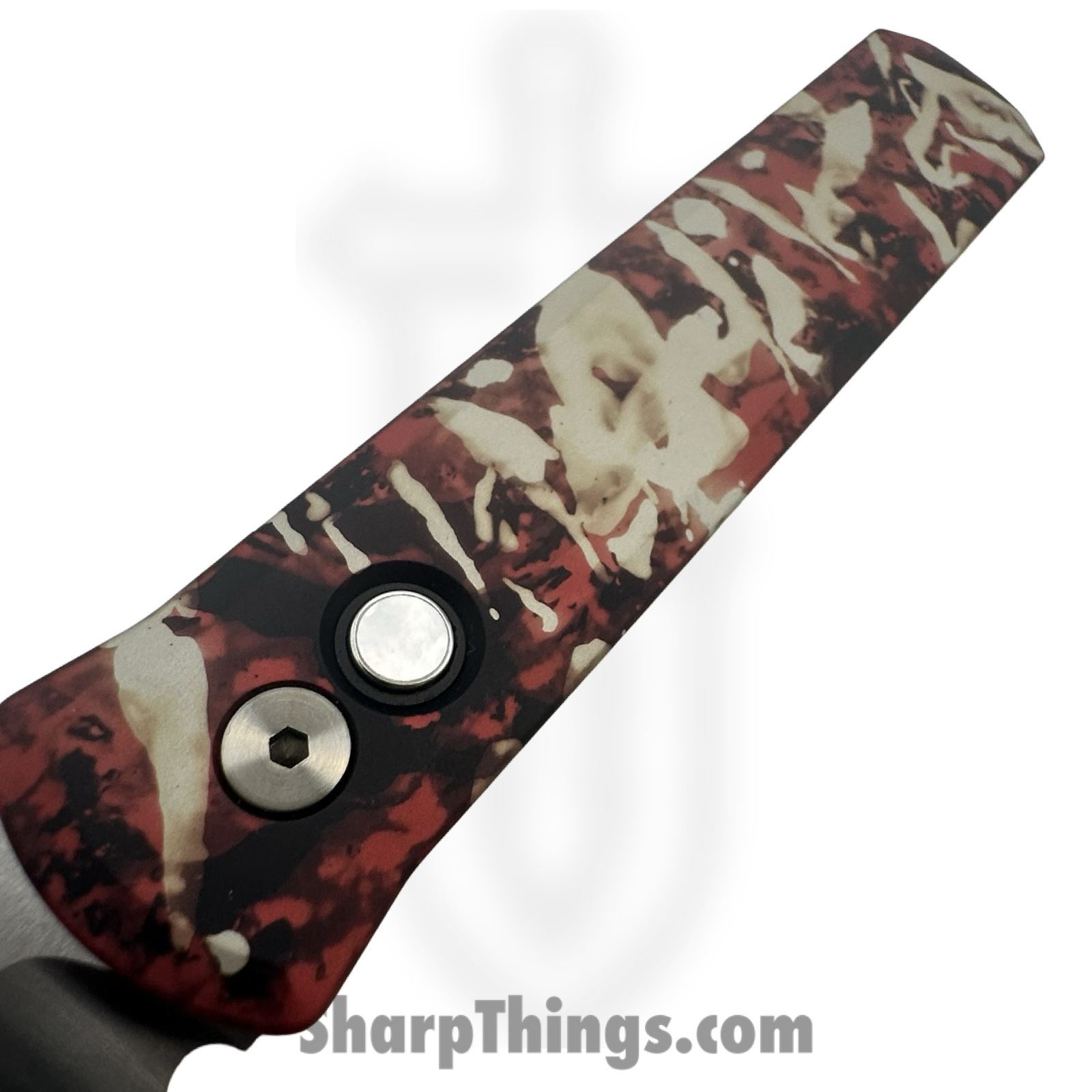 ProTech - 921-SATIN-CTC - Godfather - Automatic Knife - 154CM Satin Spear Point - 6061-T6 Aluminum - Red White - Image 4