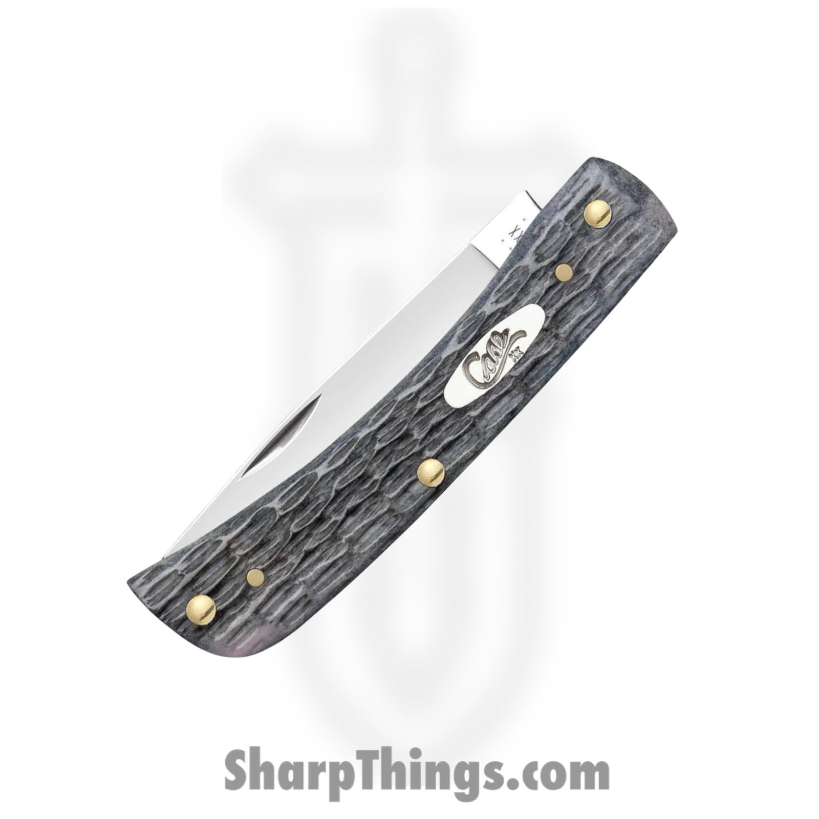 Case Cutlery - CA58412 - Sod Buster Jr - Folding Knife - Carbon Steel Polished Skinner - Jigged Bone - Gray - Image 3