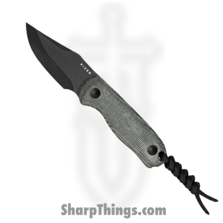 Kizer Cutlery – KI1092A1 – Drop Bear – Fixed Blade Knife – AEB-L Coated Stonewash Clip Point – Micarta – Black