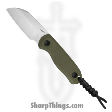 Kizer Cutlery – KI1093A1 – Drop Bear – Fixed Blade Knife – AEB-L Satin Sheepsfoot – G10 – OD Green