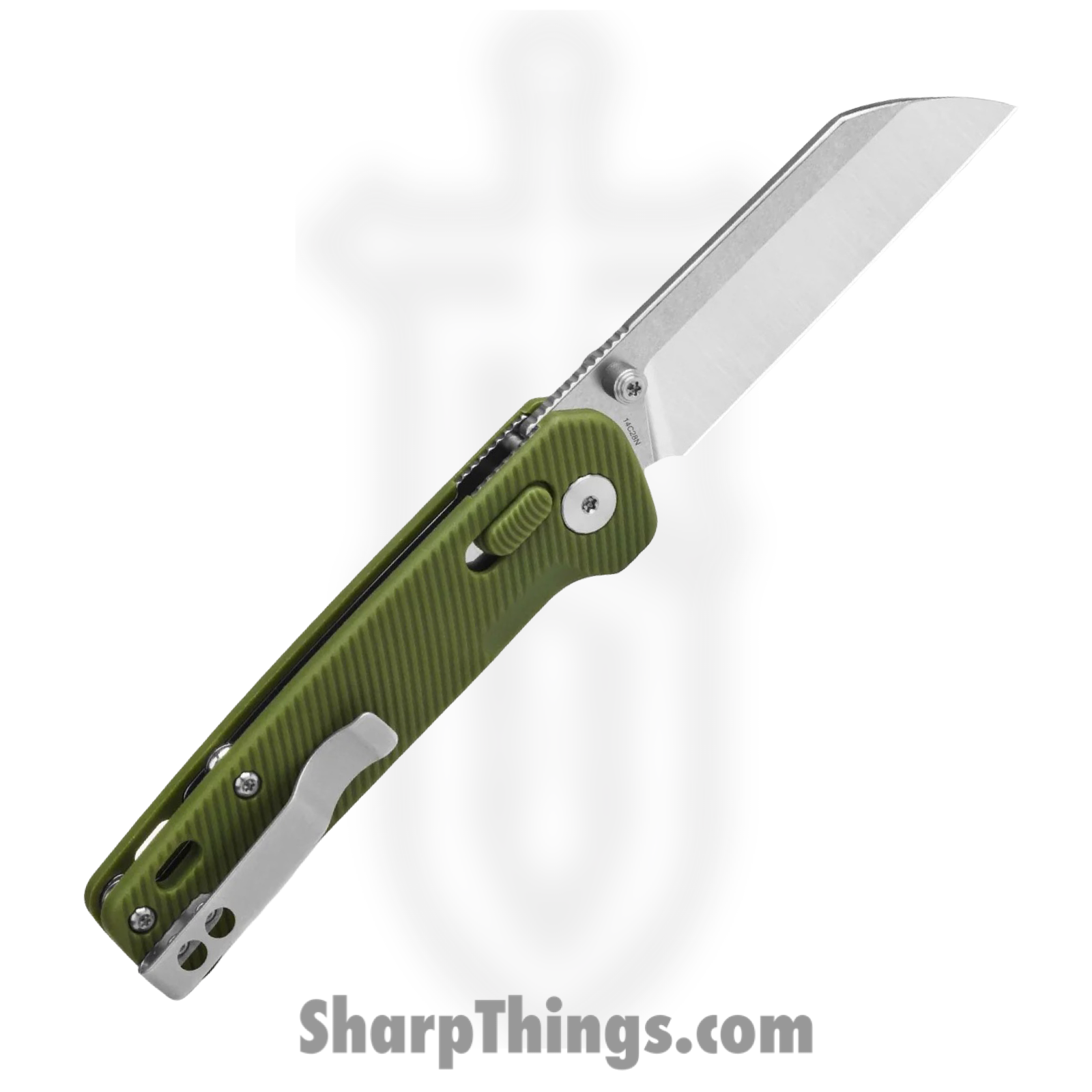 QSP - QS130GLB1 - Penguin Glyde - Folding Knife - 14C28N Satin Sheepsfoot - FRN - OD Green - Image 2