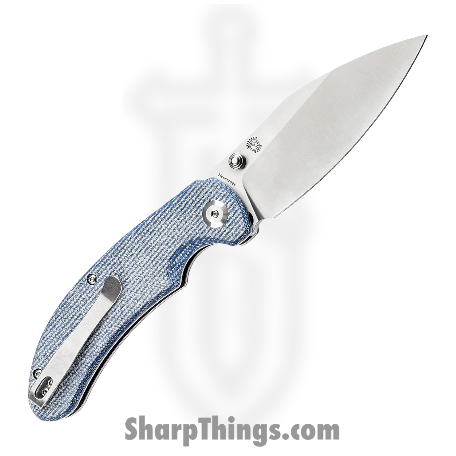 Tenable Knives - T1039F5 - Nesstreet - Folding Knife - 14C28N Satin Drop Point - Micarta - Ice Cream Blue - Image 2