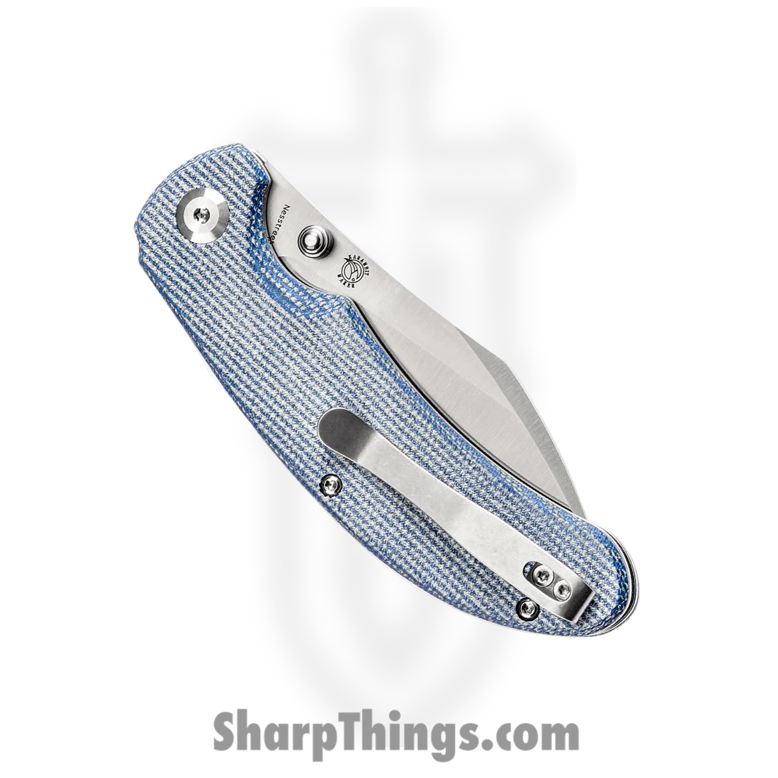 Tenable Knives - T1039F5 - Nesstreet - Folding Knife - 14C28N Satin Drop Point - Micarta - Ice Cream Blue - Image 4