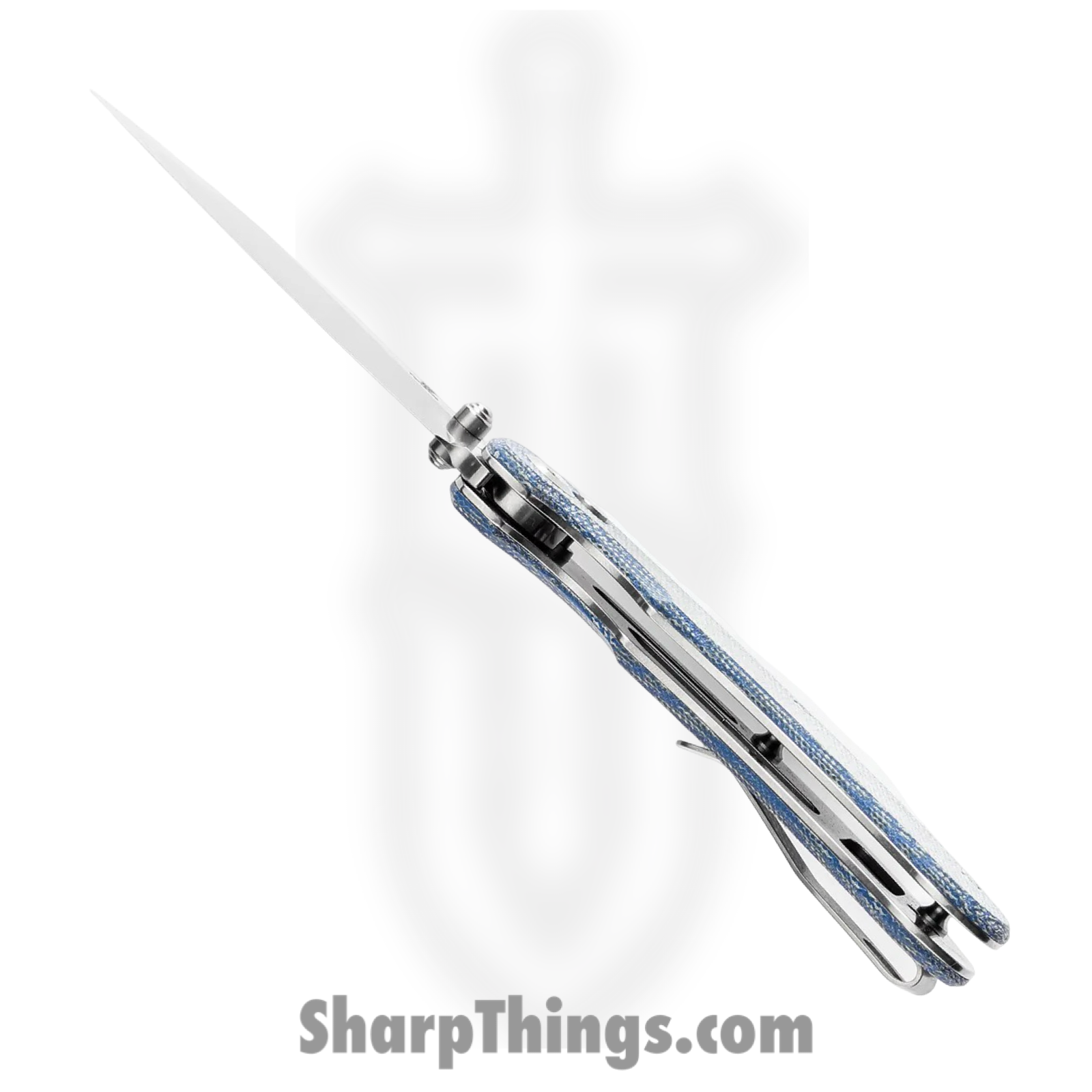 Tenable Knives - T1039F5 - Nesstreet - Folding Knife - 14C28N Satin Drop Point - Micarta - Ice Cream Blue - Image 6