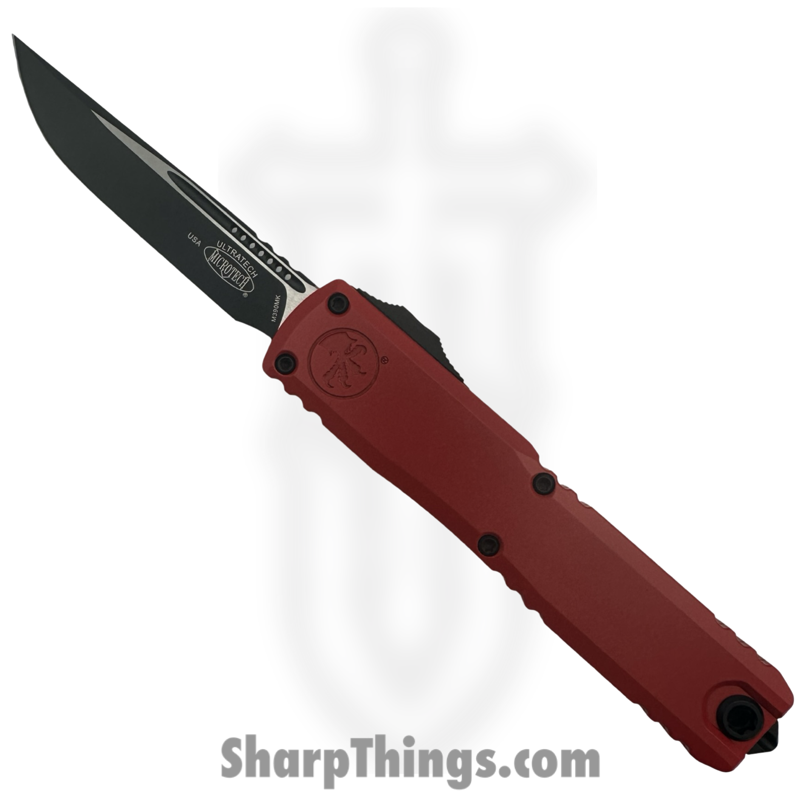 Microtech - 1121-1RD - Ultratech Gen III ZBP - OTF Auto - M390MK Coated Dagger - Aluminum - Red