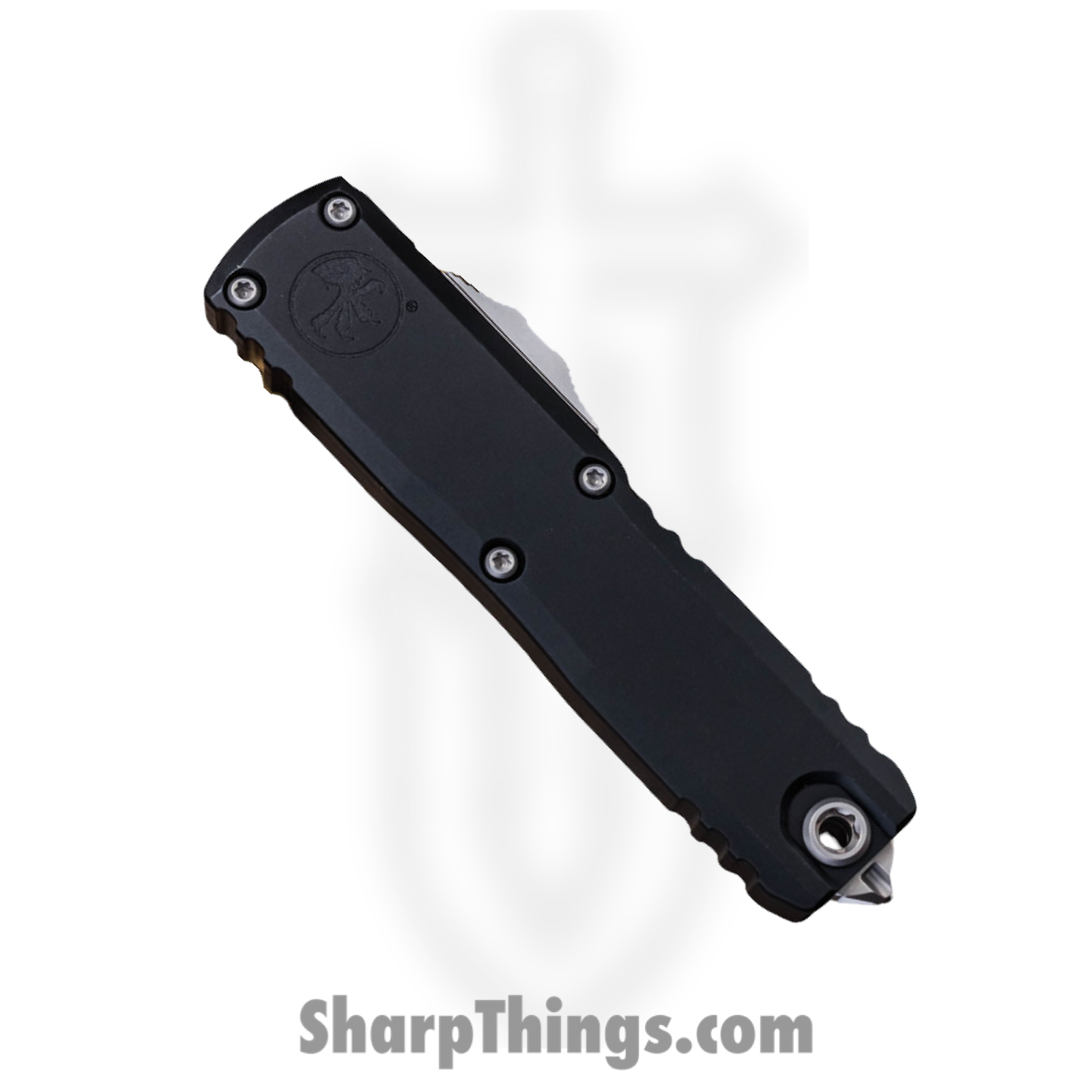 Microtech - 12324-10 - UTX-85 Gen IV - OTF Auto - M390 Stonewash Dagger - Aluminum - Black - Image 3