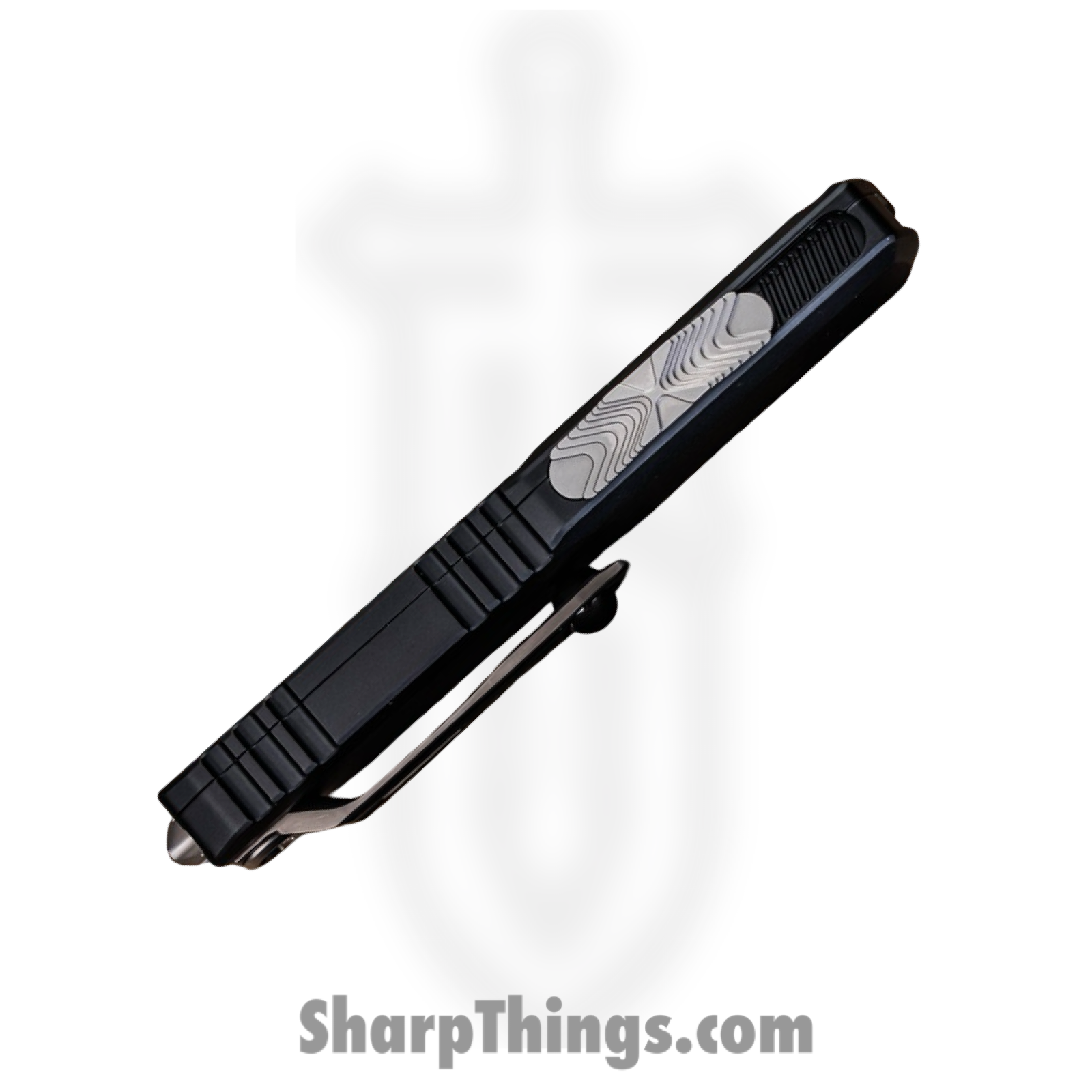 Microtech - 12324-10 - UTX-85 Gen IV - OTF Auto - M390 Stonewash Dagger - Aluminum - Black - Image 6