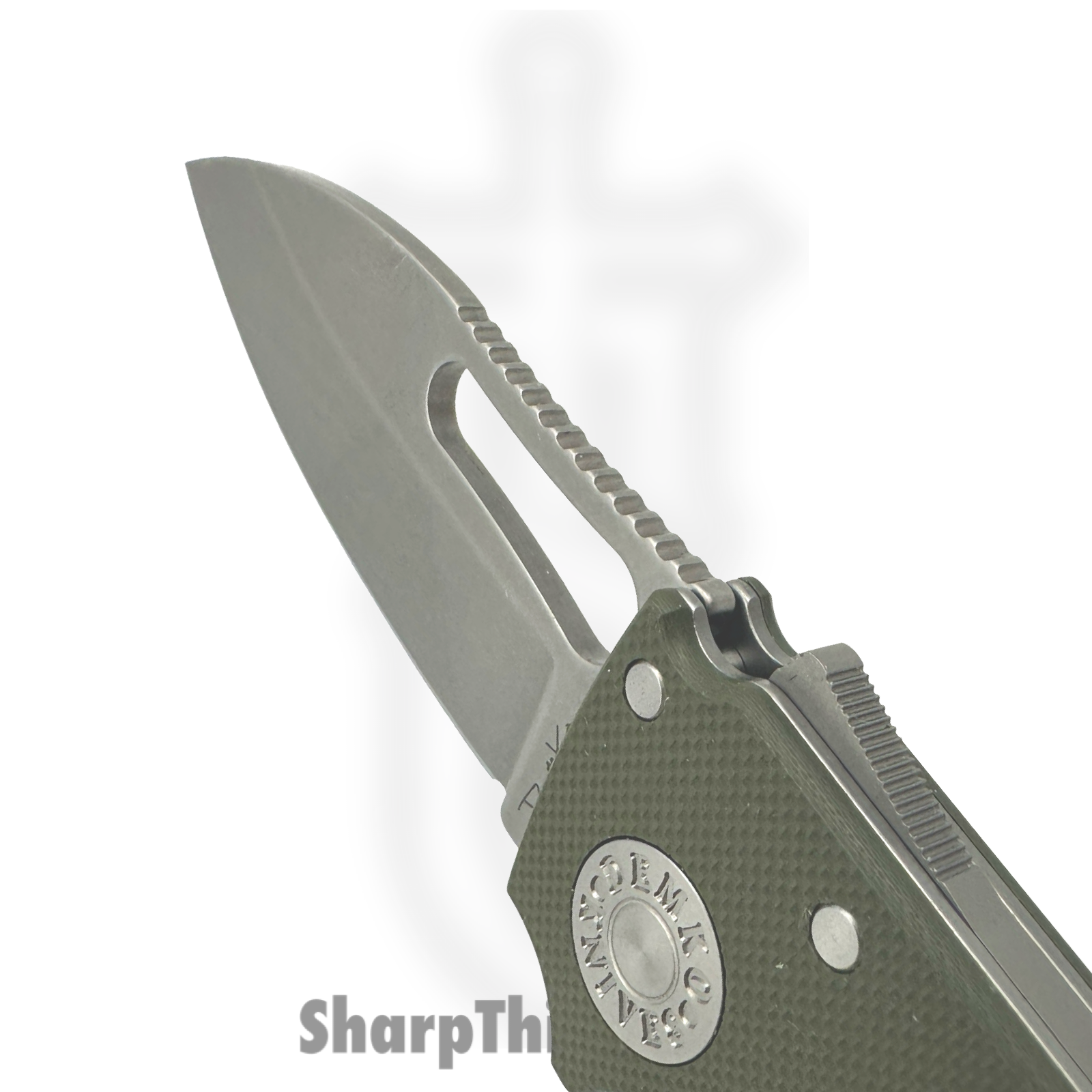 Demko Knives - DEM19233 - Shark Cub - Folding Knife - CPM 20CV Stonewash Spear Point - G10 - OD Green - Image 5