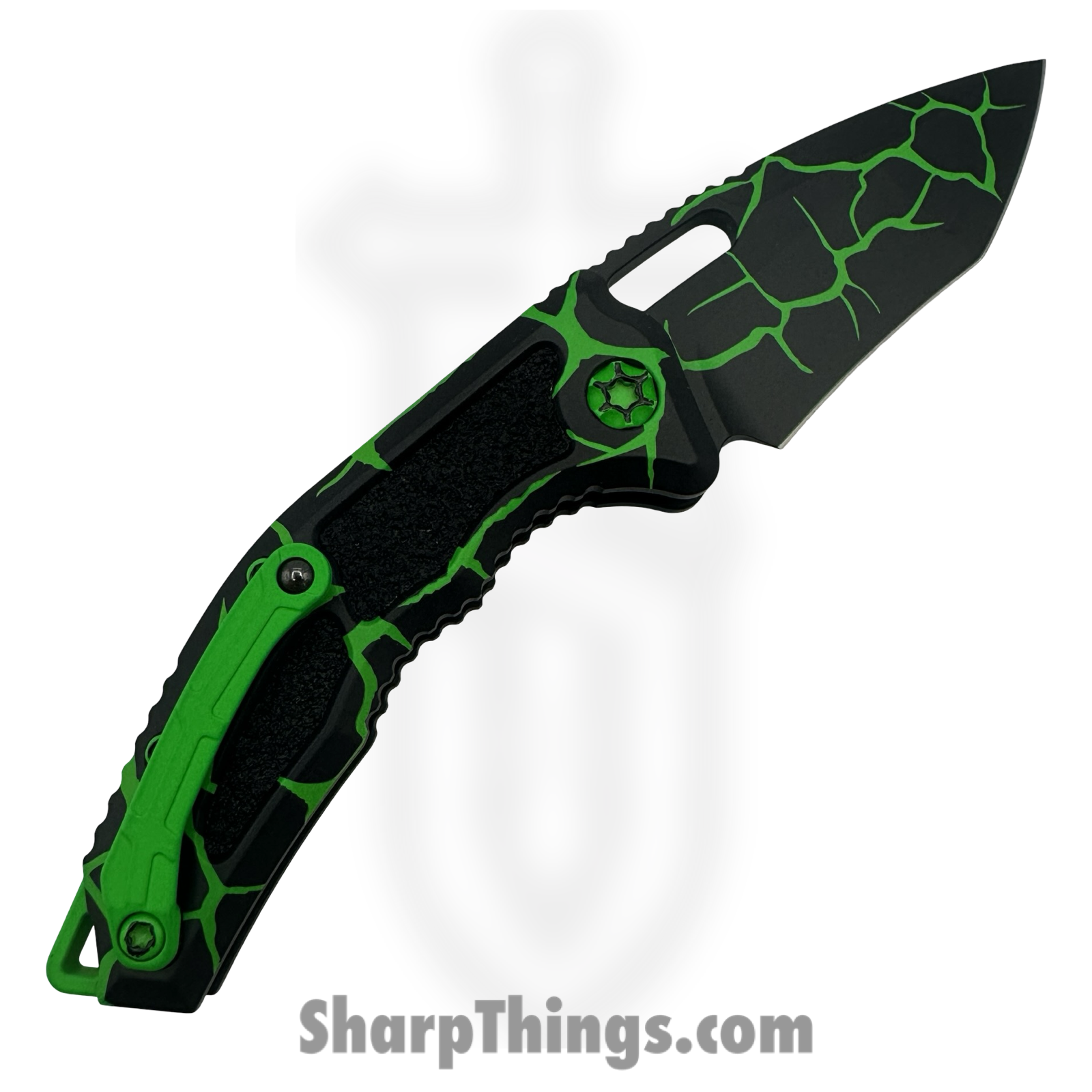 Heretic Knives - H012-MAG-TX - Medusa - Automatic Knife - CPM MagnaCut Coated Recurve - Aluminum - Magma Toxic Green - Image 2