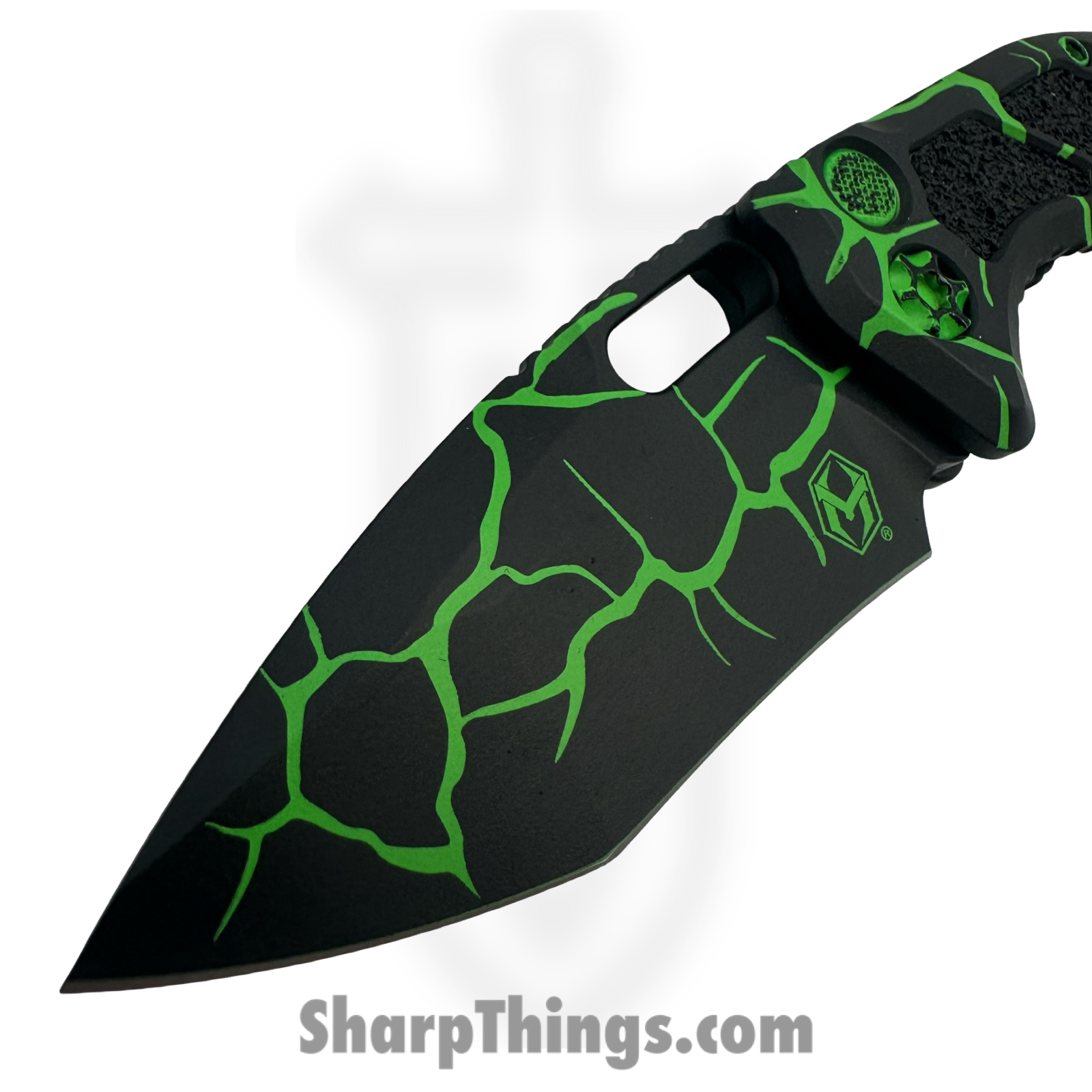 Heretic Knives - H012-MAG-TX - Medusa - Automatic Knife - CPM MagnaCut Coated Recurve - Aluminum - Magma Toxic Green - Image 3