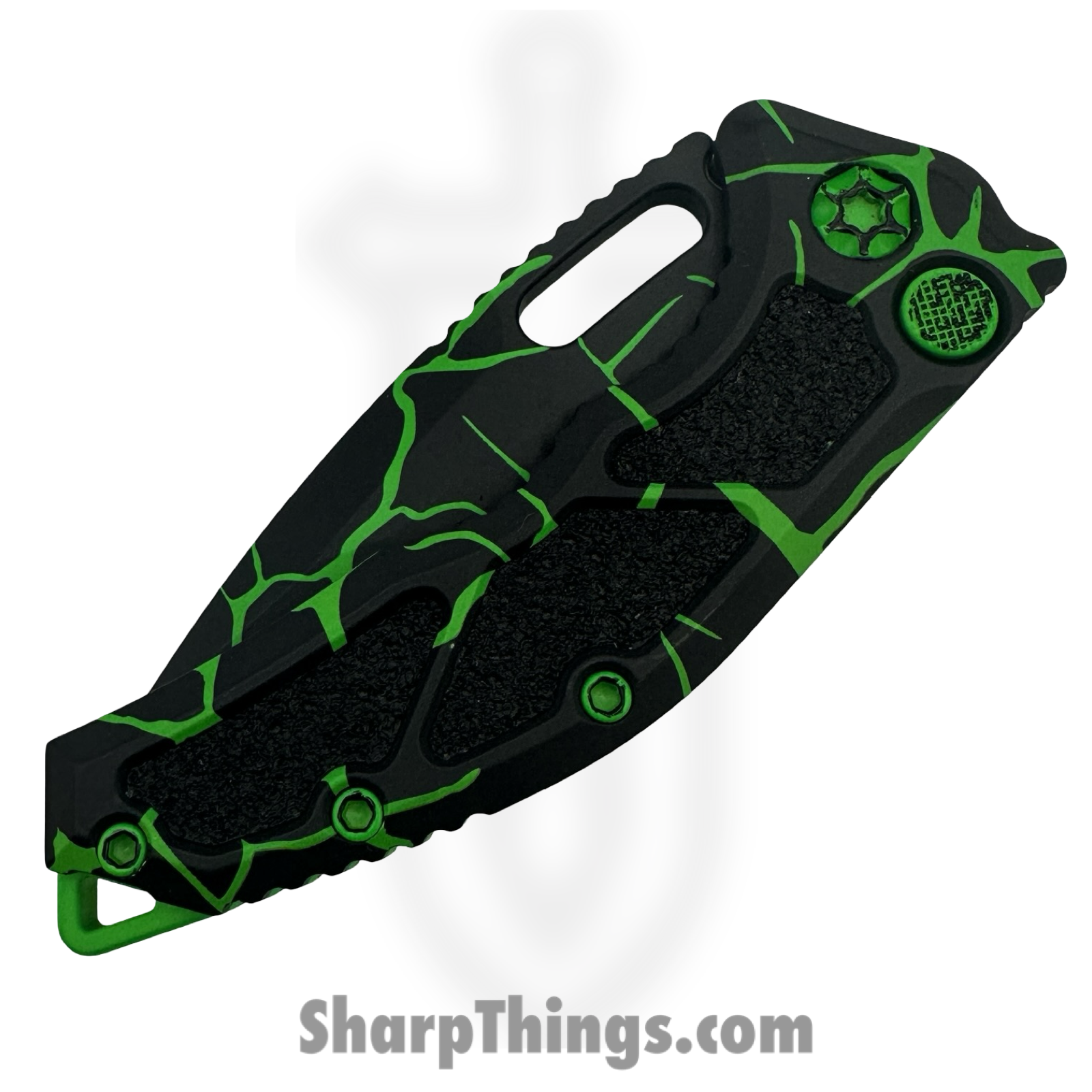 Heretic Knives - H012-MAG-TX - Medusa - Automatic Knife - CPM MagnaCut Coated Recurve - Aluminum - Magma Toxic Green - Image 4