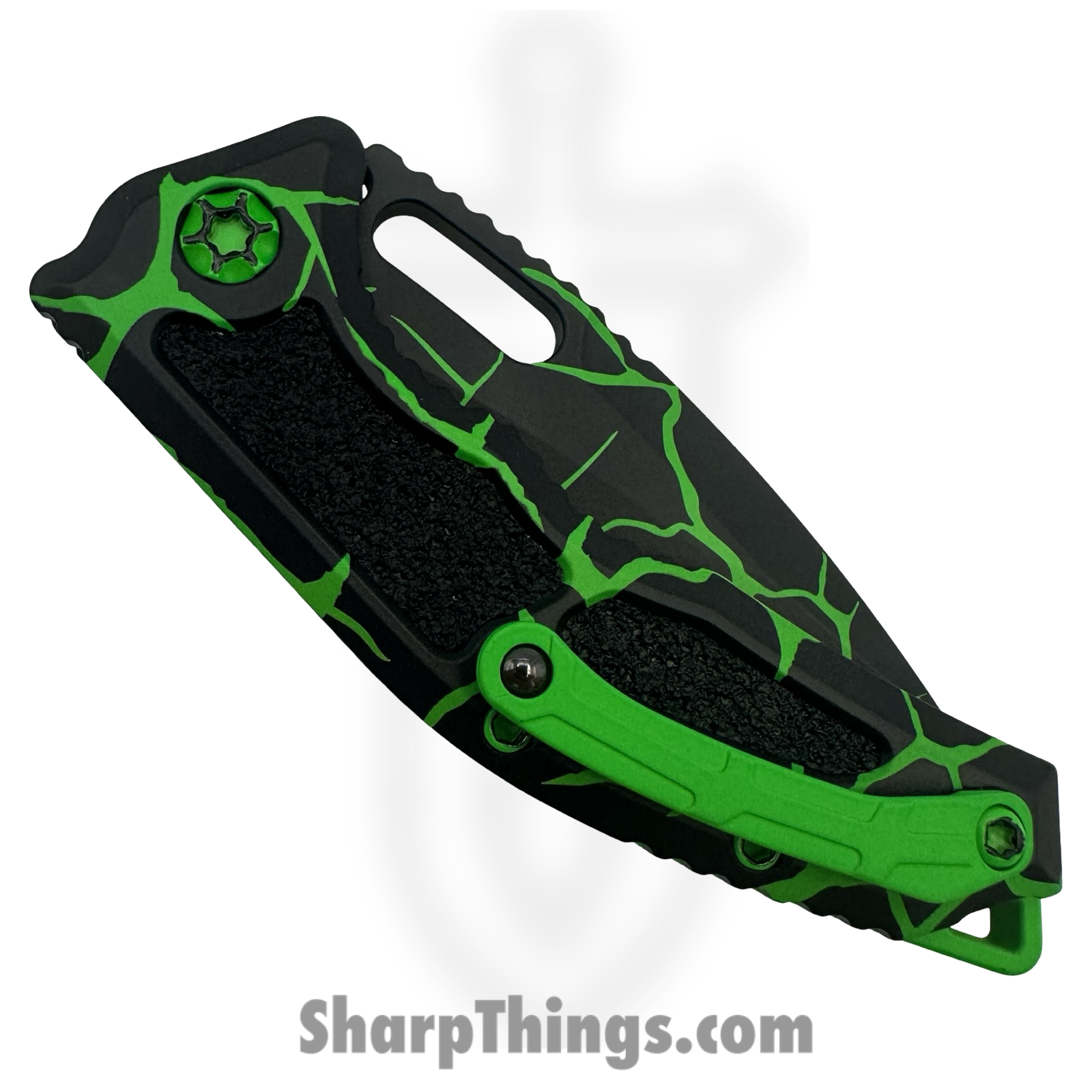 Heretic Knives - H012-MAG-TX - Medusa - Automatic Knife - CPM MagnaCut Coated Recurve - Aluminum - Magma Toxic Green - Image 5