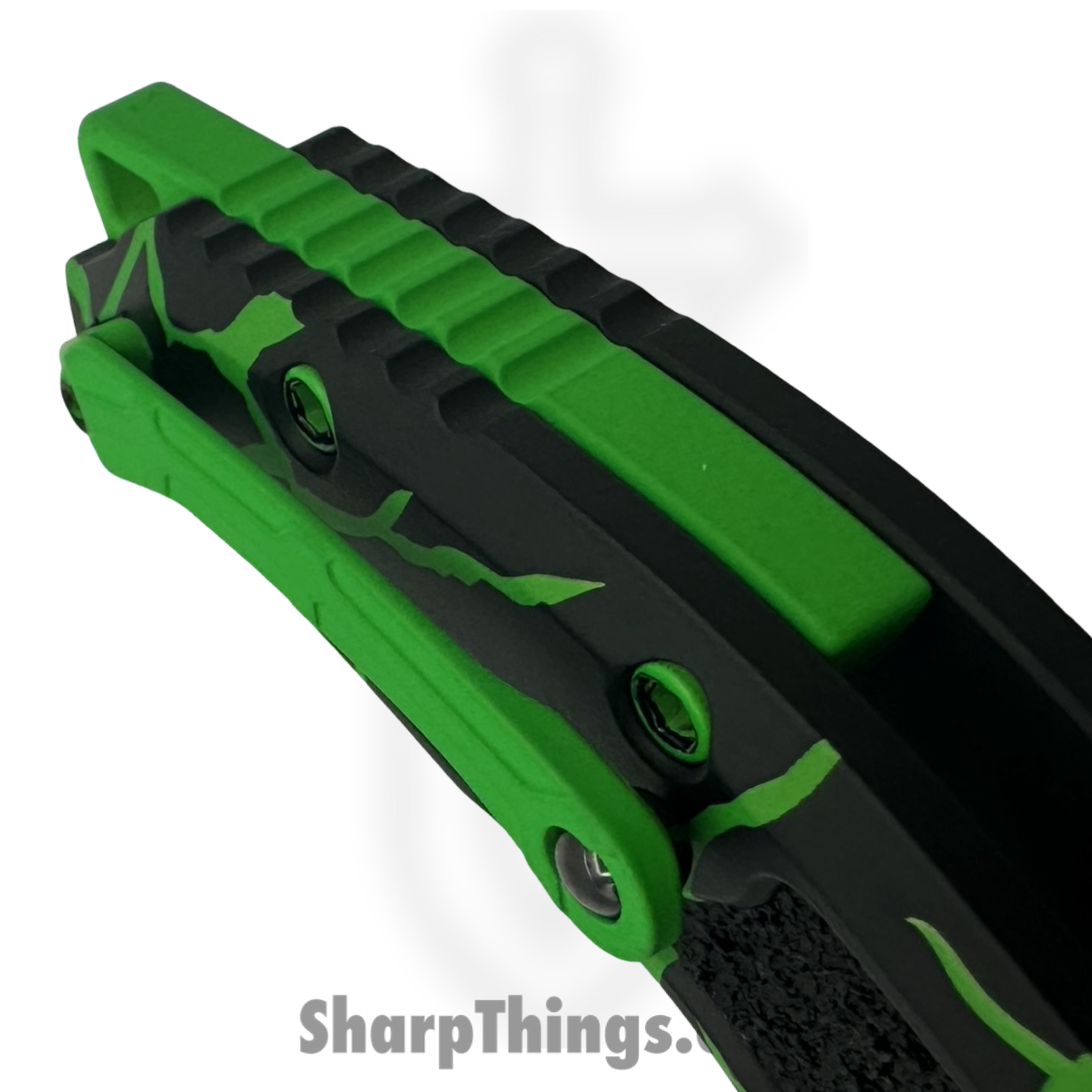 Heretic Knives - H012-MAG-TX - Medusa - Automatic Knife - CPM MagnaCut Coated Recurve - Aluminum - Magma Toxic Green - Image 6