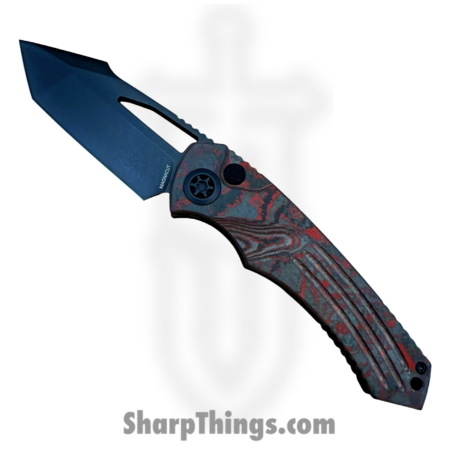 Heretic Knives – H047-6A-RD/CC – Pariah Iconoclast – Folding Knife – CPM MagnaCut Coated Tanto – Carbon Fiber – Blood Red