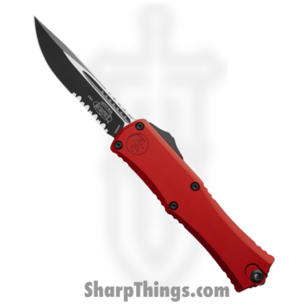 Microtech – 1703M-2RD – Mini Hera II – OTF Auto – M390MK Two Tone Drop Point P/S – Aluminum – Red