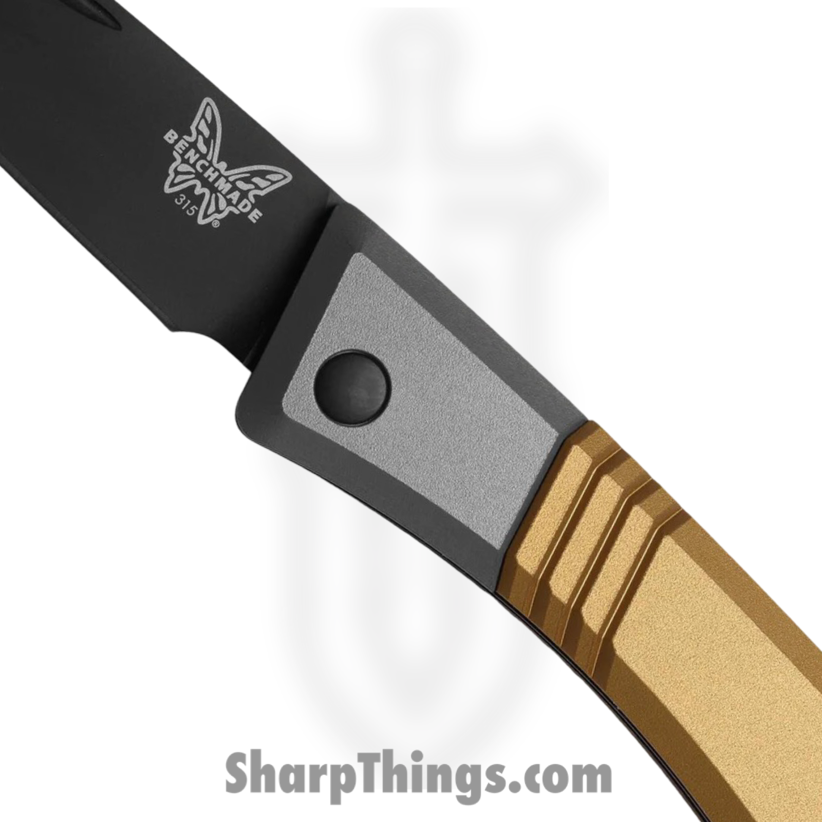 Benchmade - 315BK-01 - Successor - Folding Knife - M390 Coated Drop Point - 6061-T6 Aluminum - Burnt Brass - Image 3