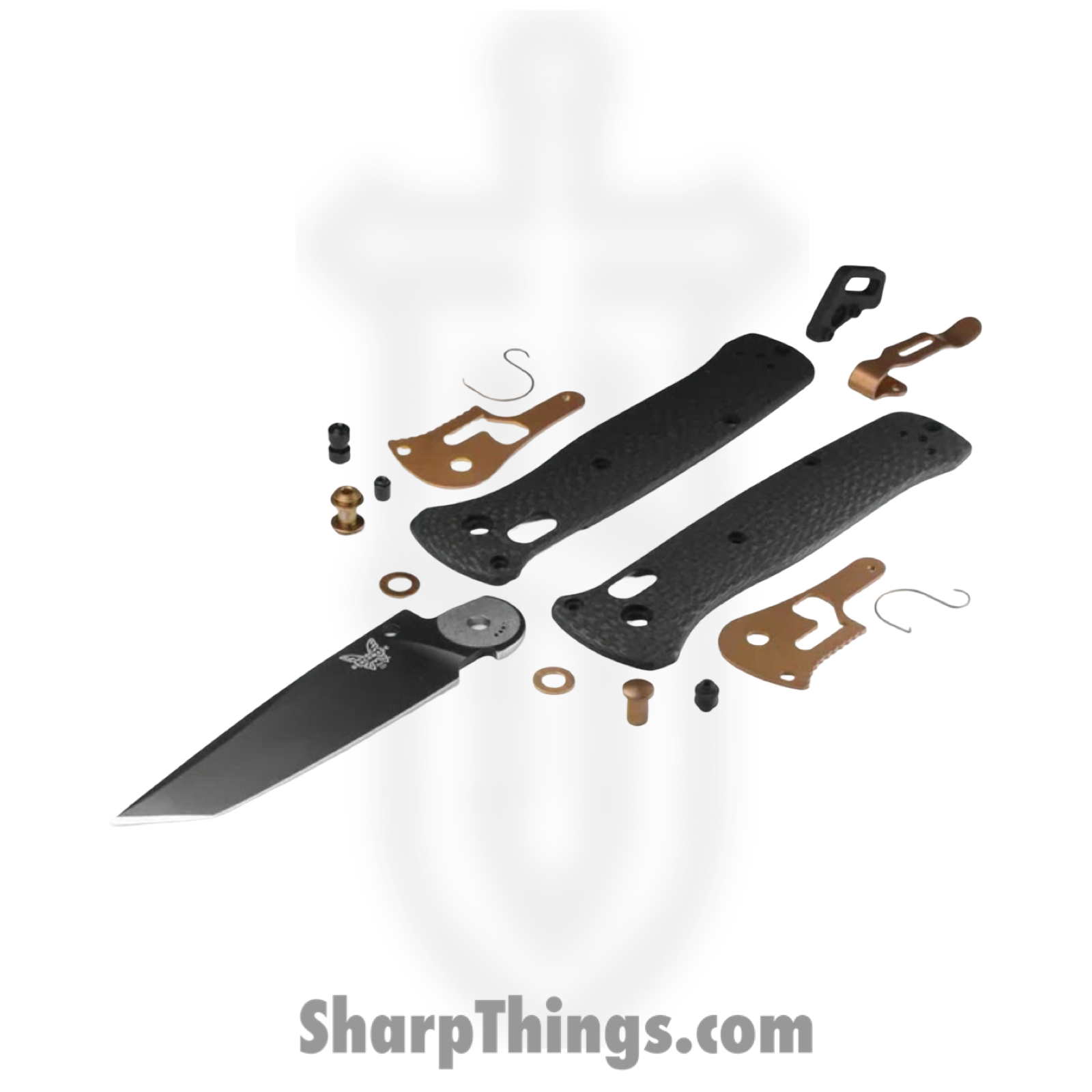 Benchmade - 537BK-10 - Bailout - Folding Knife - S90V Coated Tanto - Carbon Fiber - Black Copper - Image 5