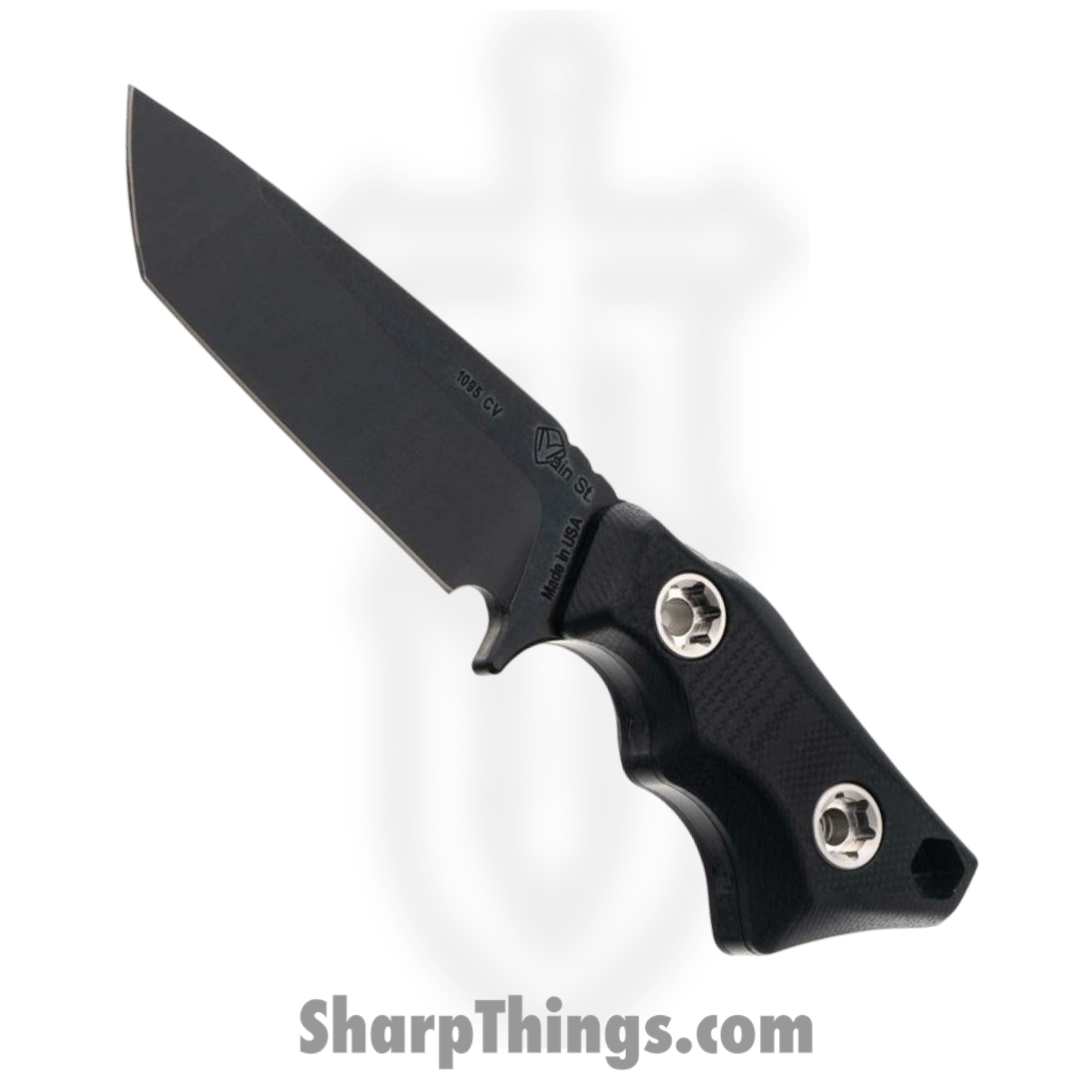 1881 Knife Works - MMS032 - Micro Tanto - Fixed Blade Knife - 1095 Cro-Van Coated Tanto - G10 - Black
